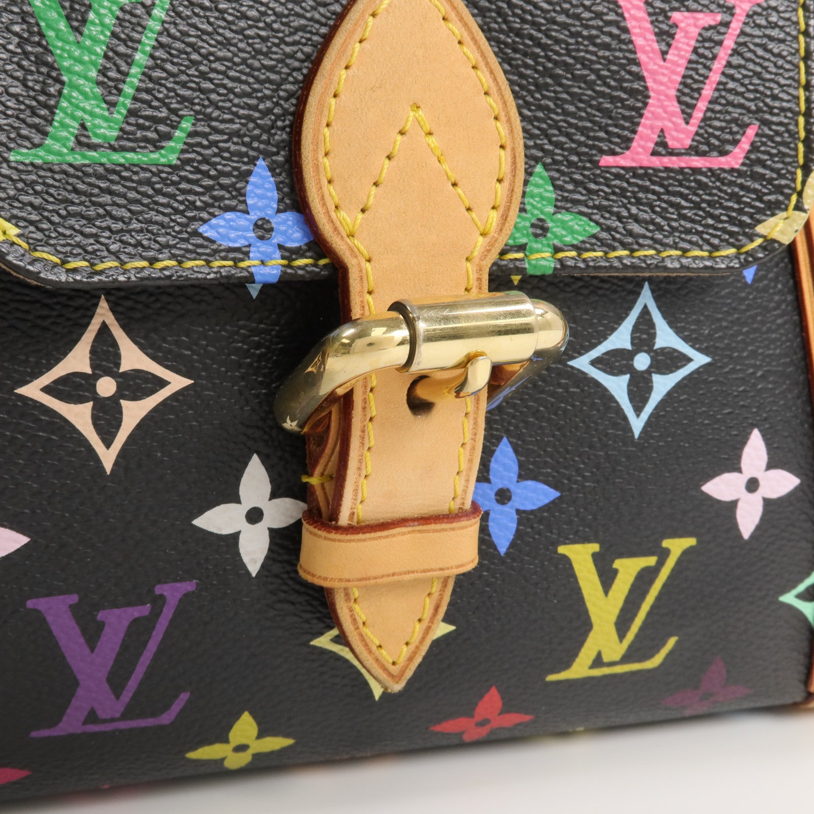LOUIS VUITTON Monogram Multicolore Priscilla金扣手挽袋