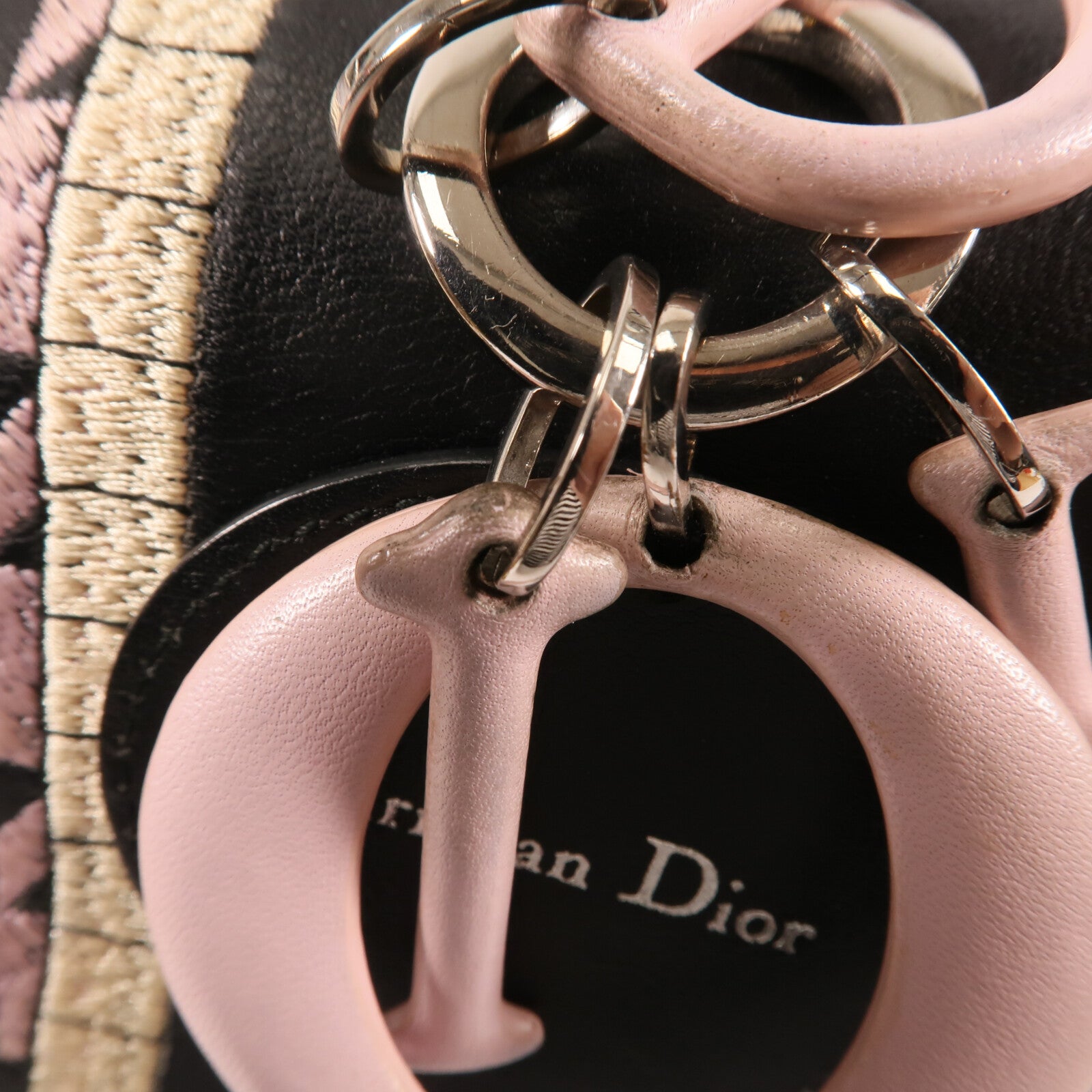 Dior 牛皮皮革Hand Bag銀扣手挽肩背兩用袋