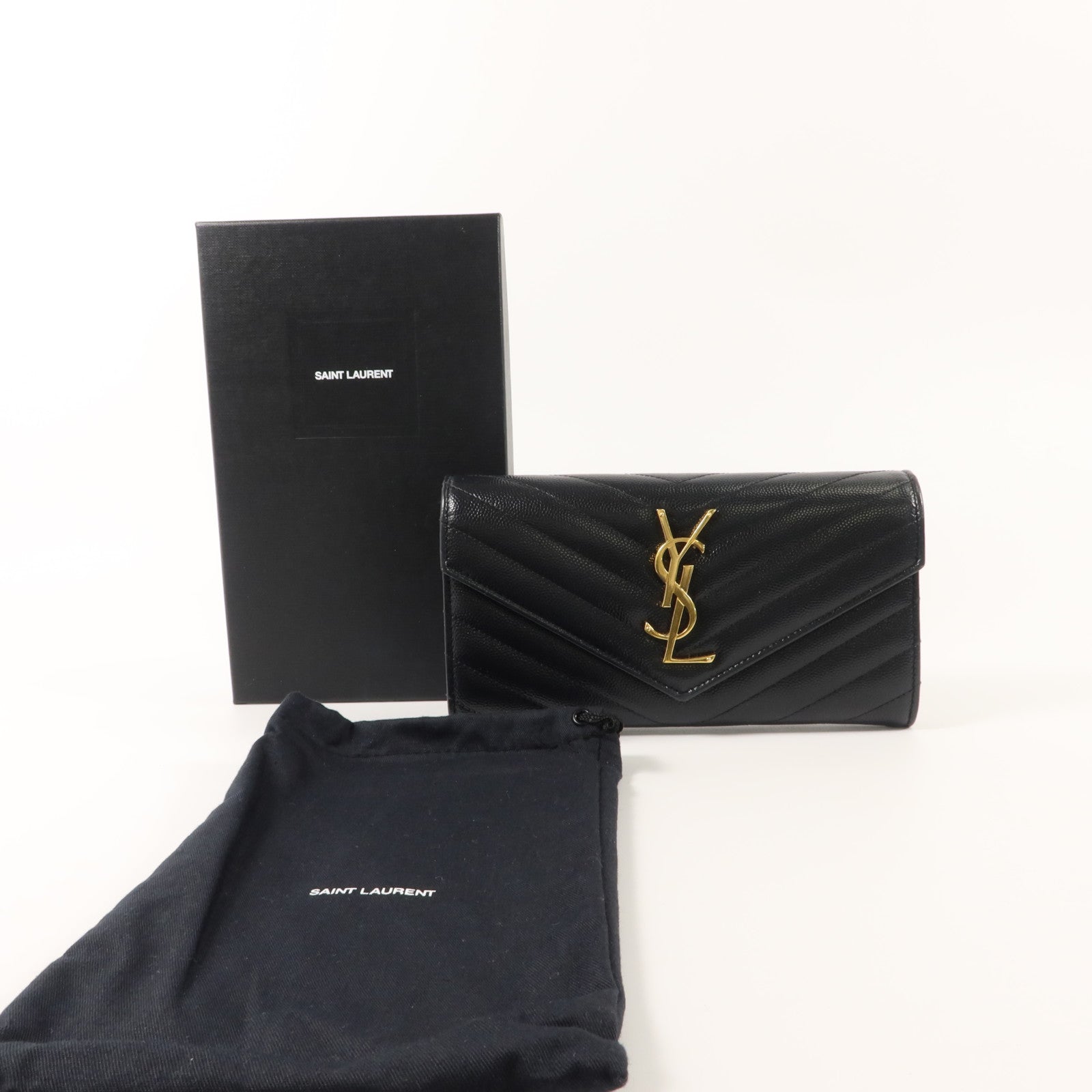 SAINT LAURENT 牛皮皮革Long Wallet長錢包