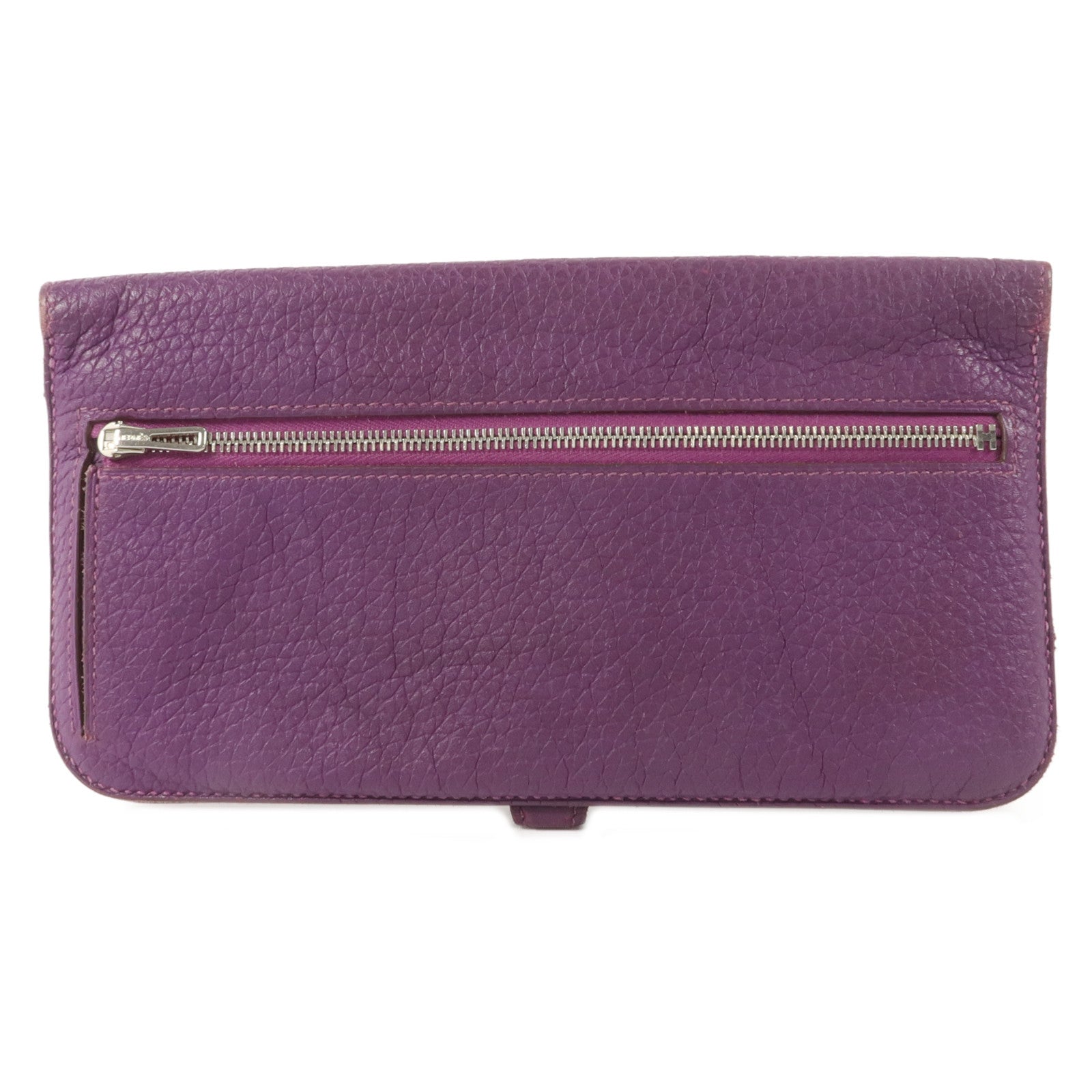 HERMES Togo皮革Dogon GM長錢包Ultraviolet