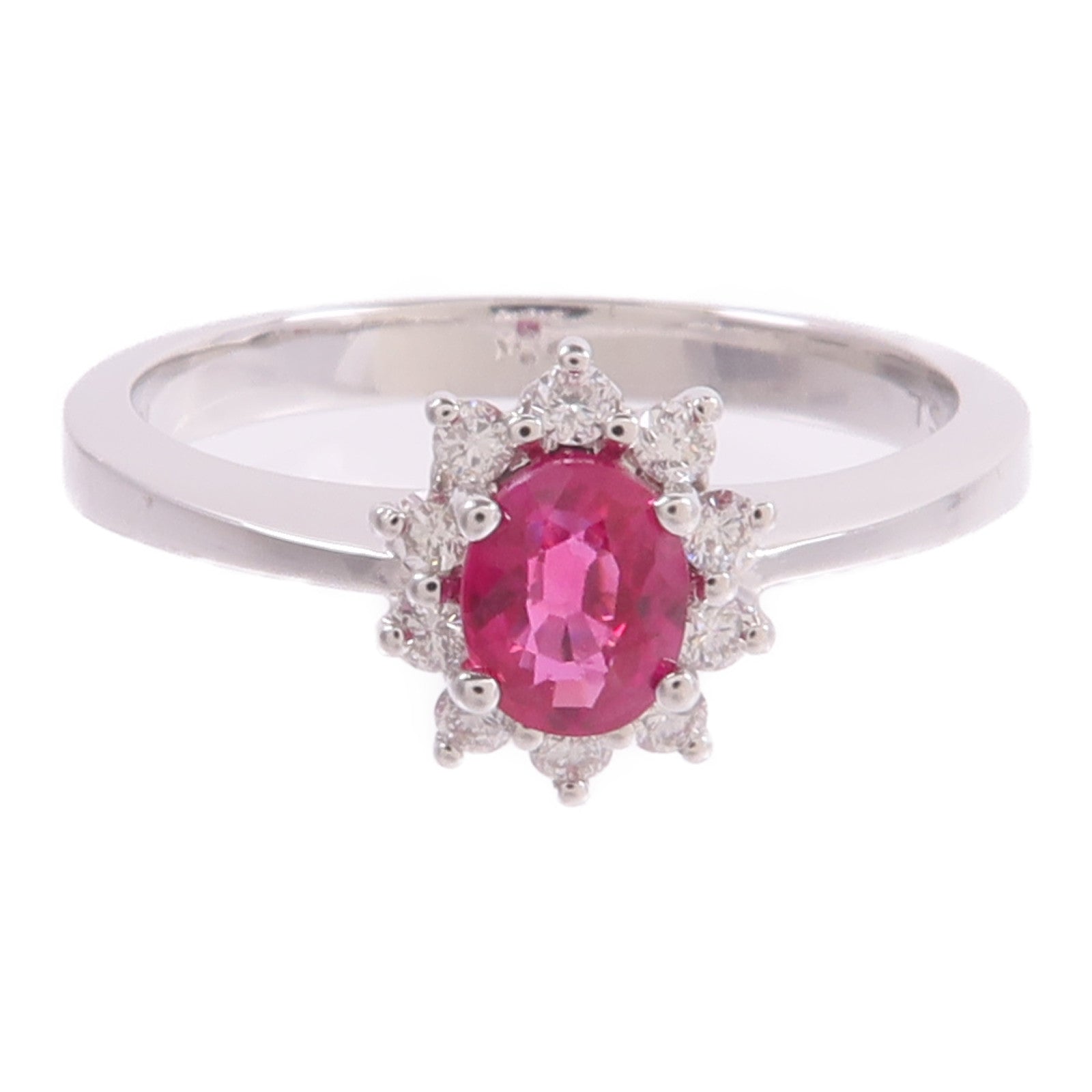 JEWELRY 18K白金Ruby Diamond Ring紅寶石/鑽石戒指
