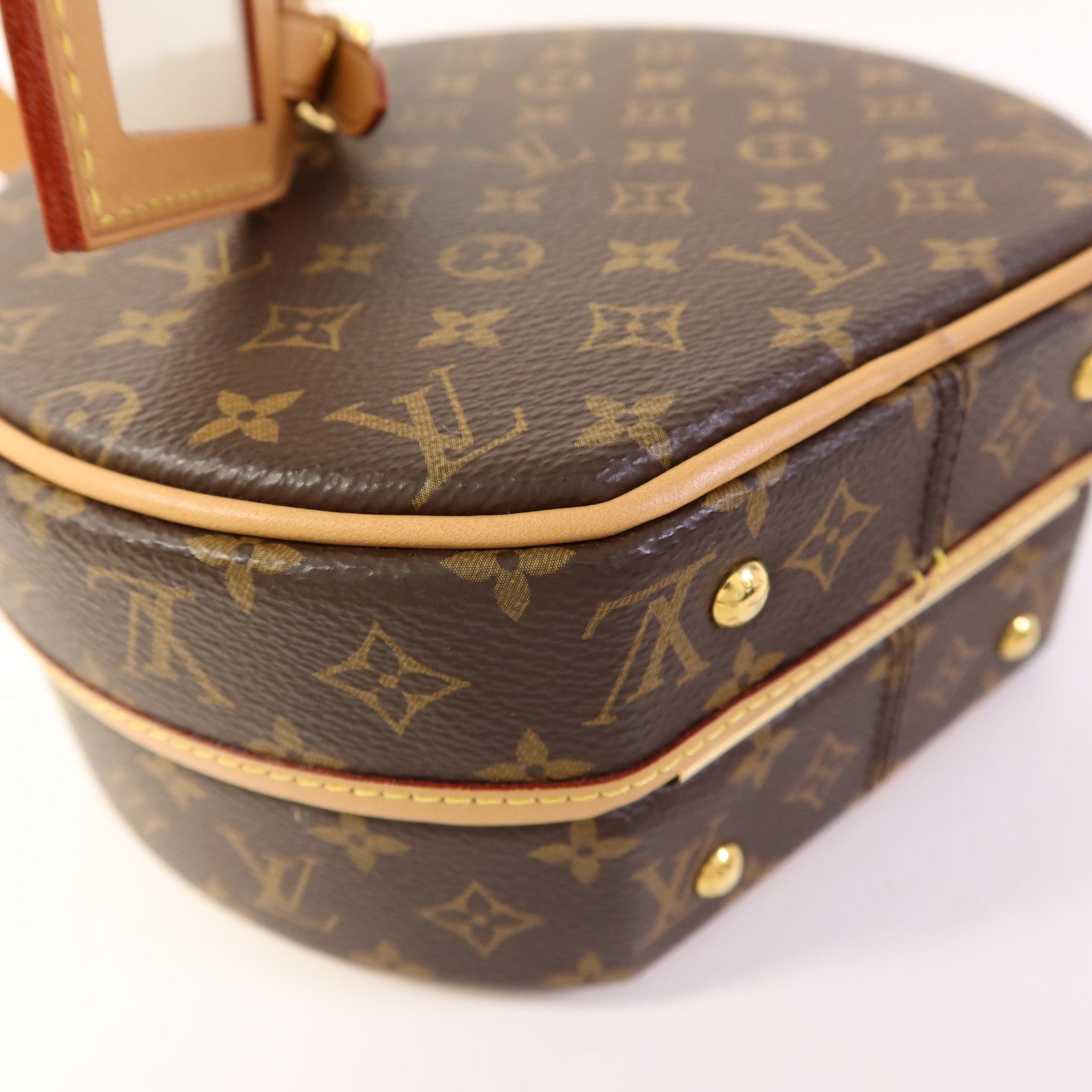 LOUIS VUITTON Monogram Petite Boite Chapeau金扣手挽肩背兩用袋