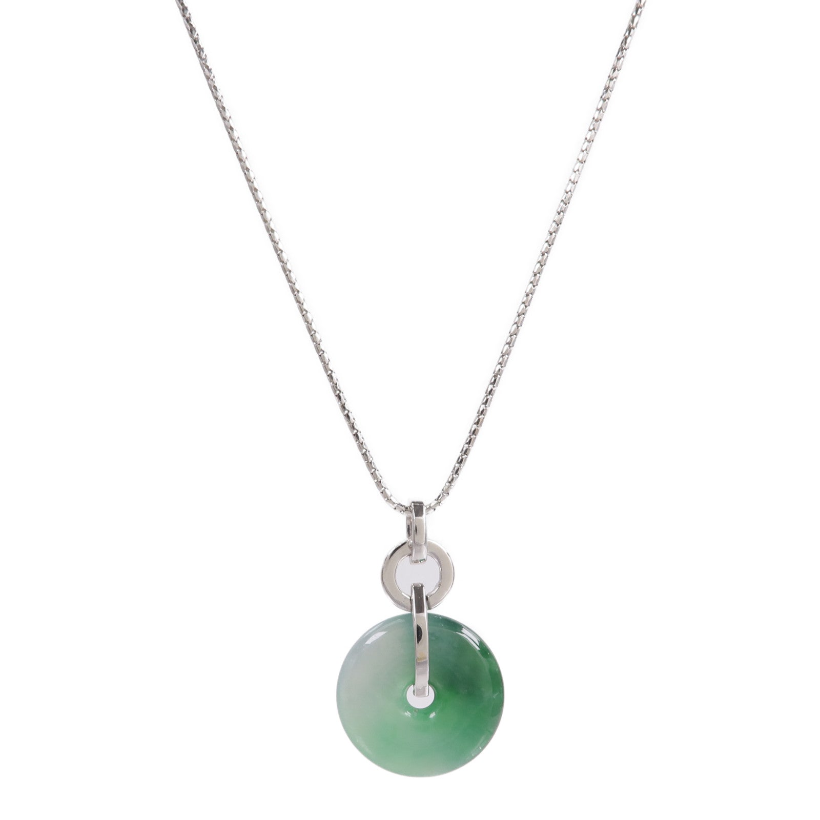JEWELRY 18K白金Jade Diamond Necklace翡翠/鑽石項鍊