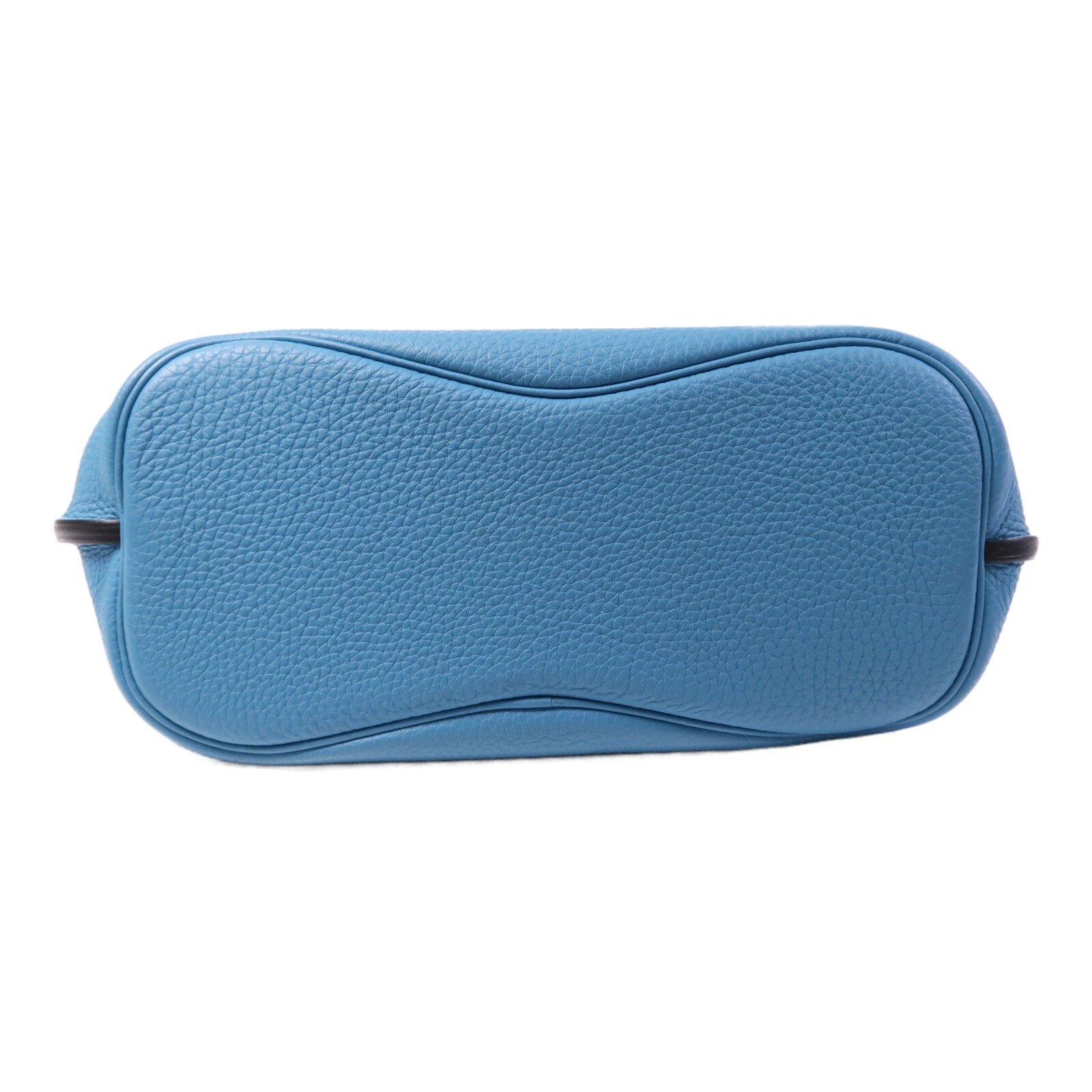 HERMES Clemence皮革So Kelly 26銀扣肩背袋Turquoise