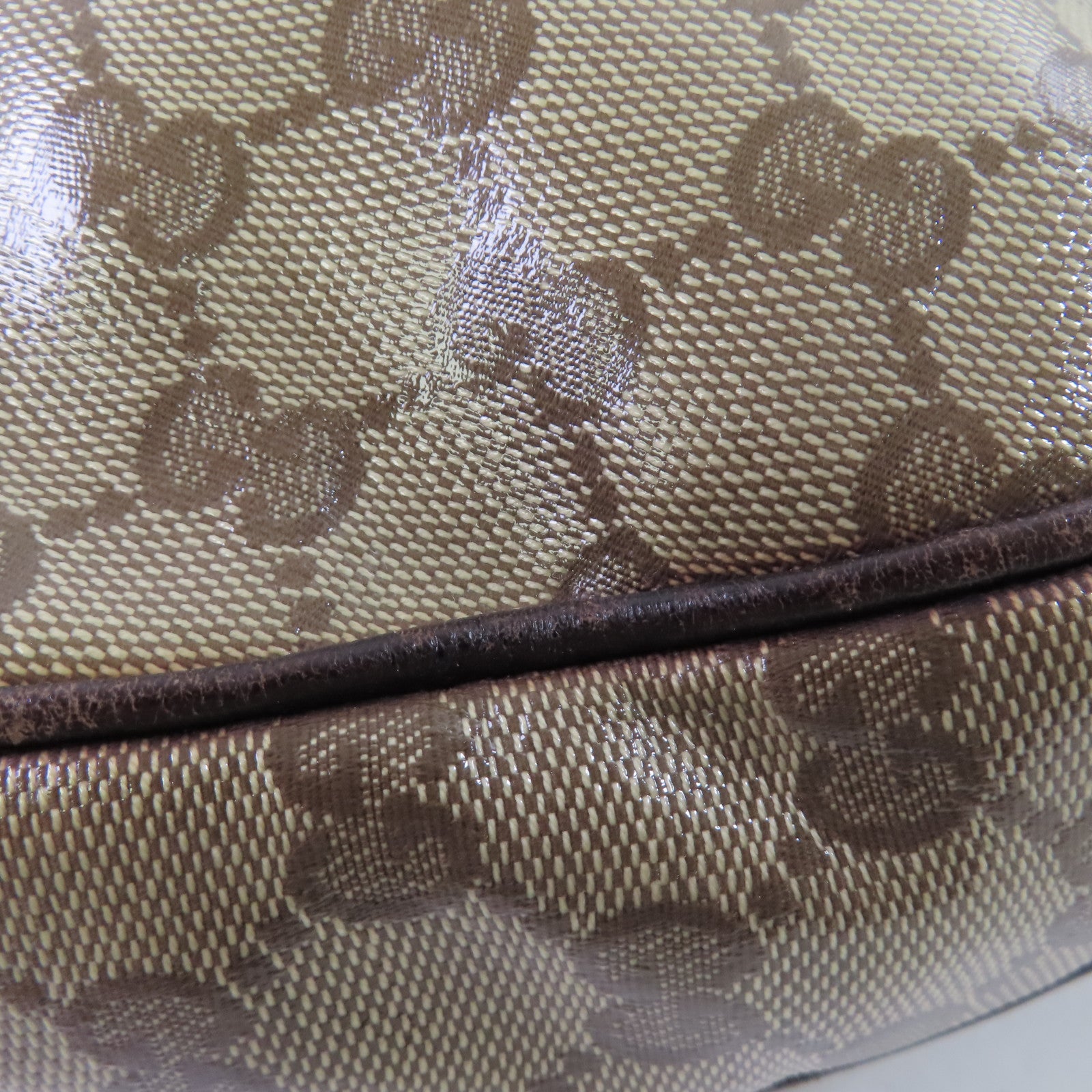GUCCI 【激減優惠】塗層帆布Duchessa Shoulder Bag金扣肩背袋啡色