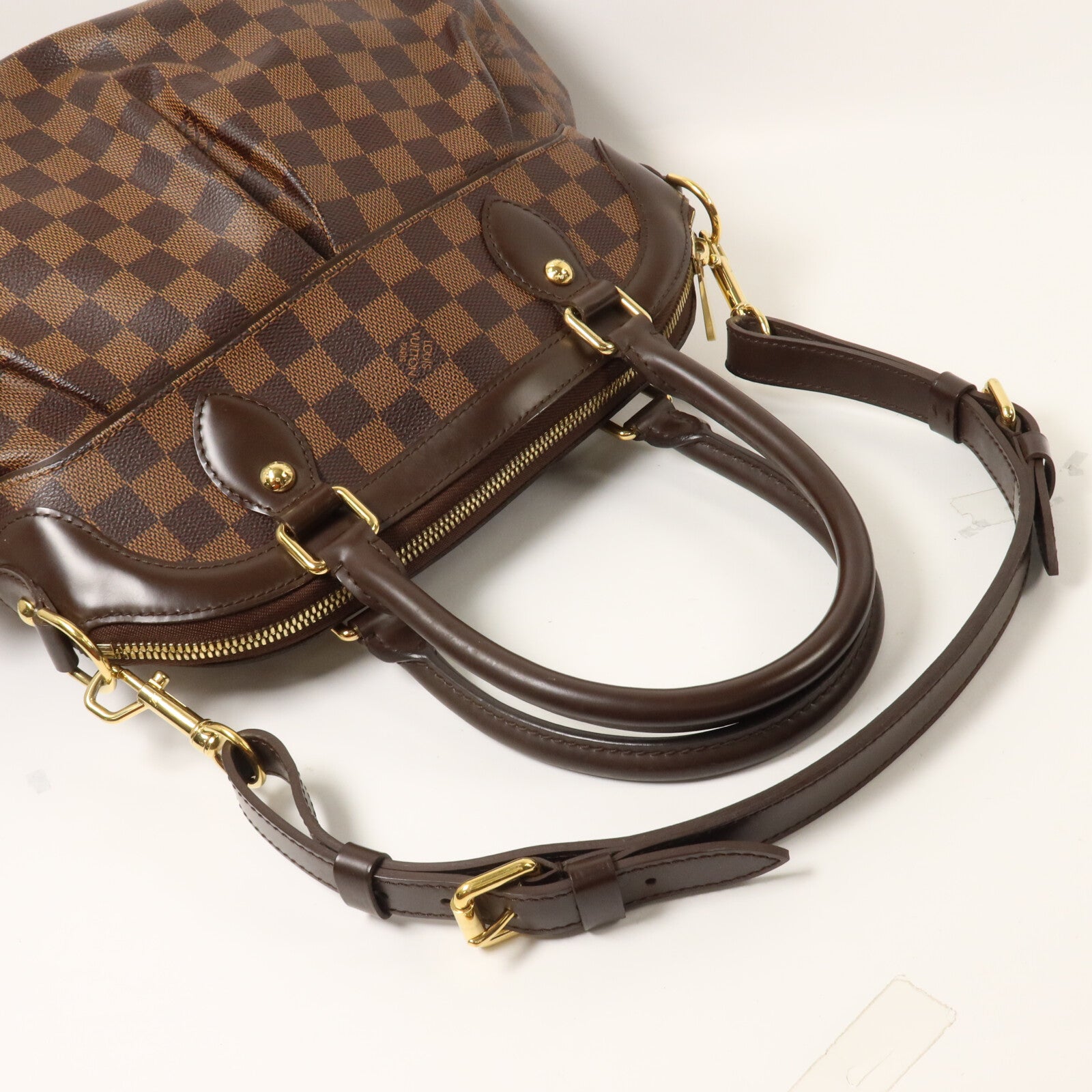 LOUIS VUITTON Damier Trevi PM手挽肩背兩用袋