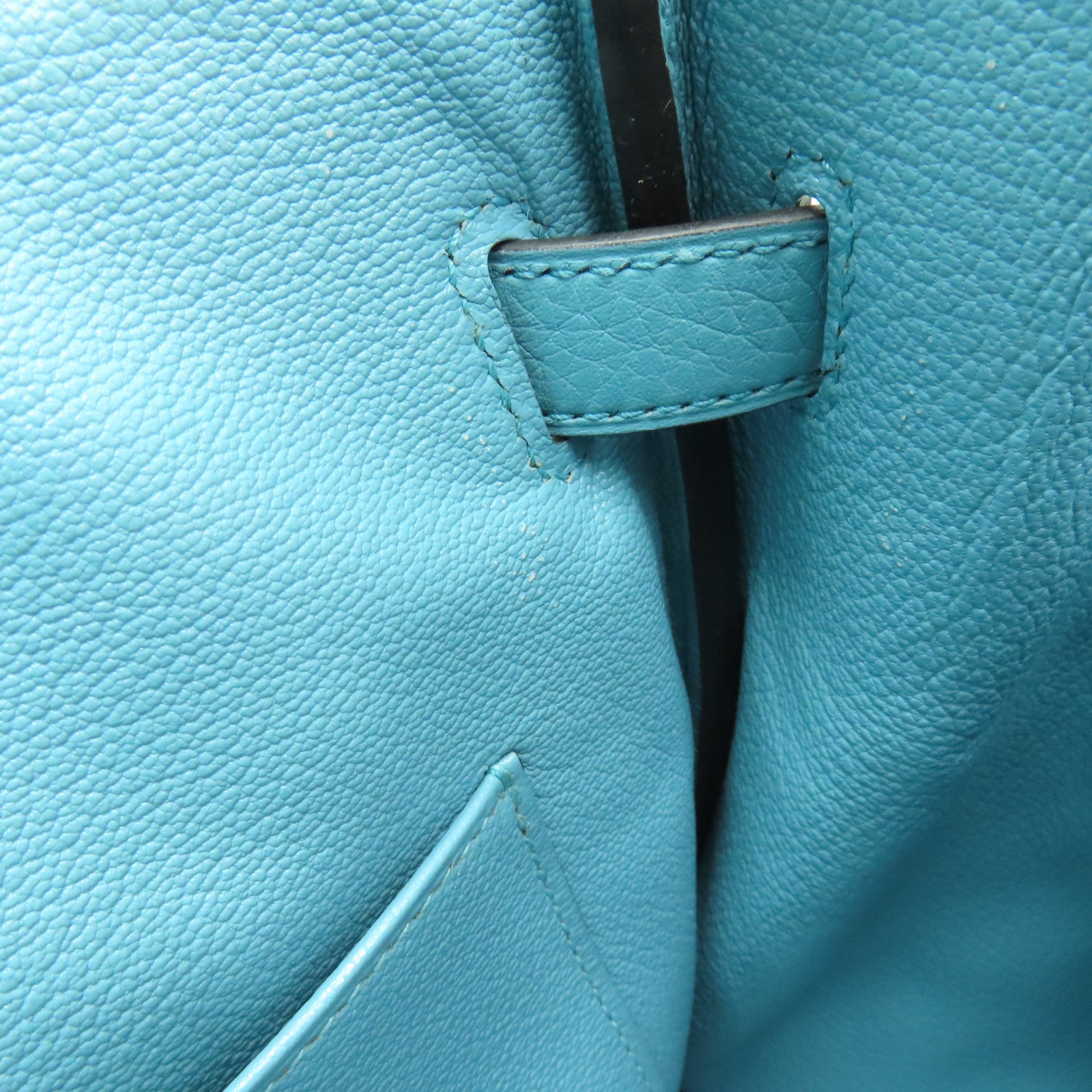 HERMES 【清倉大減價】Togo皮革Birkin 30銀扣手挽袋Bleu Saint Cyr淺藍色