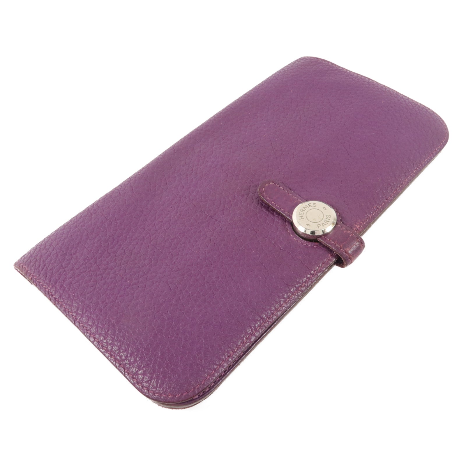 HERMES Togo皮革Dogon GM長錢包Ultraviolet