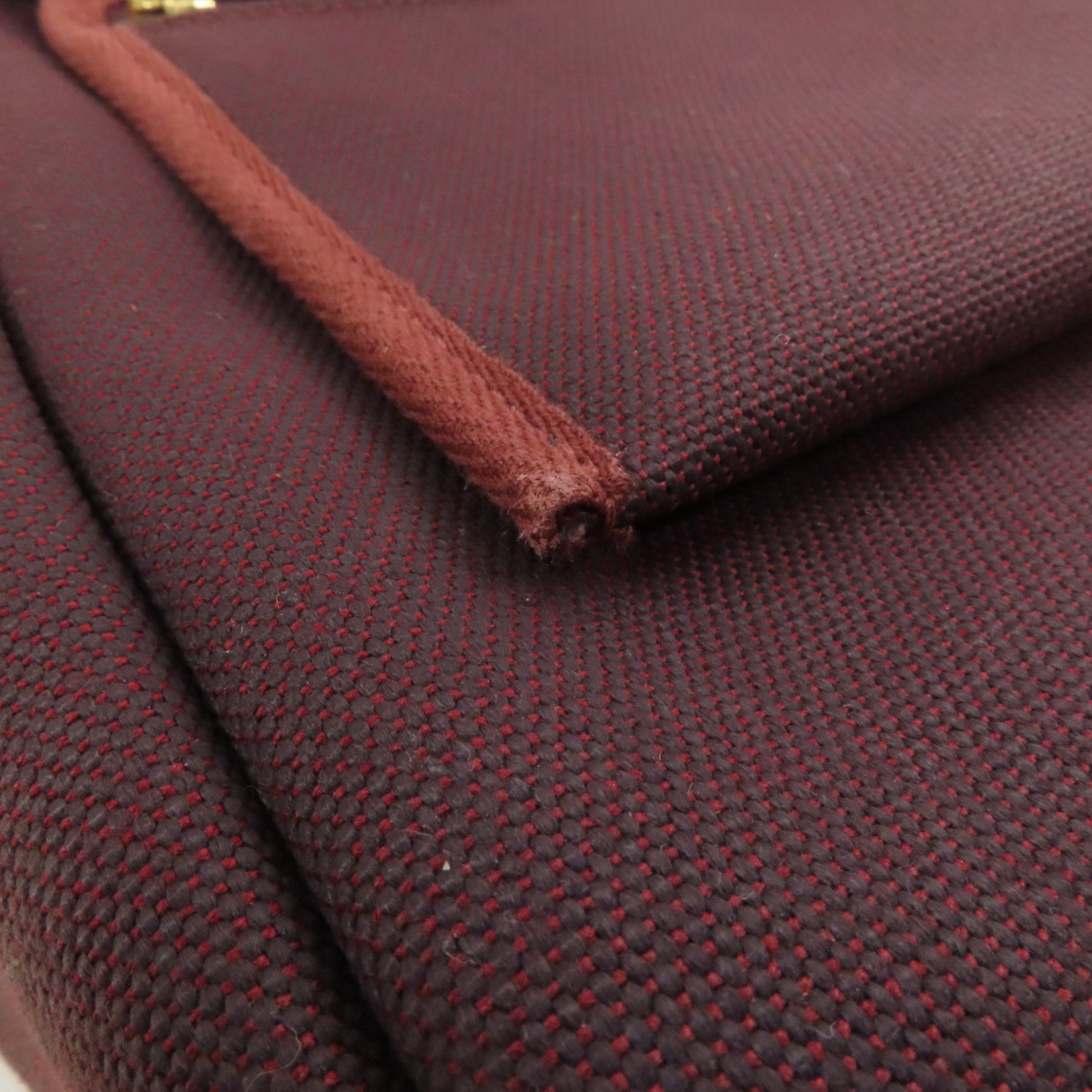 HERMES 帆布Herbag PM手挽肩背兩用袋Rouge Sellier