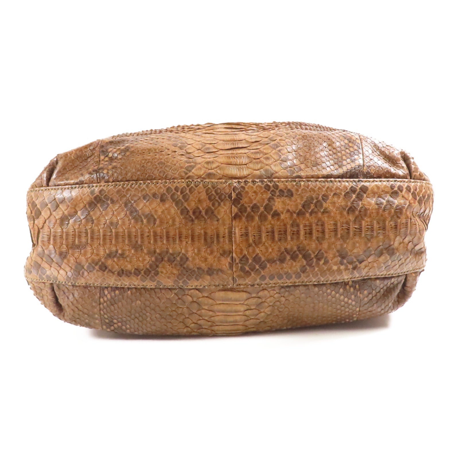 GUCCI 【激減優惠】蛇皮皮革銀扣手挽肩背兩用袋