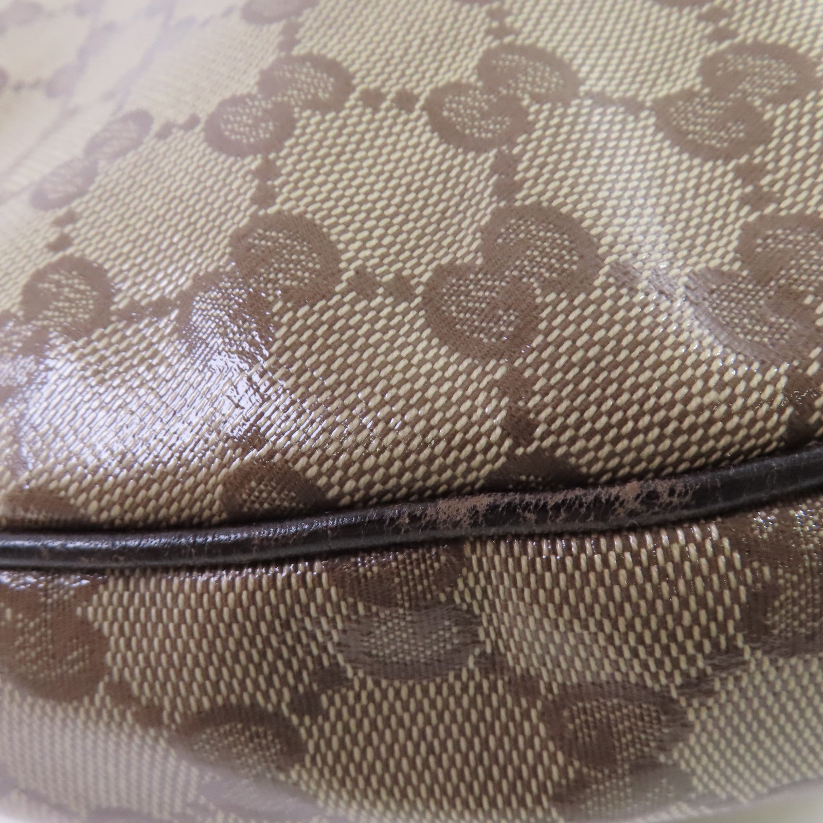 GUCCI 【激減優惠】塗層帆布Duchessa Shoulder Bag金扣肩背袋啡色