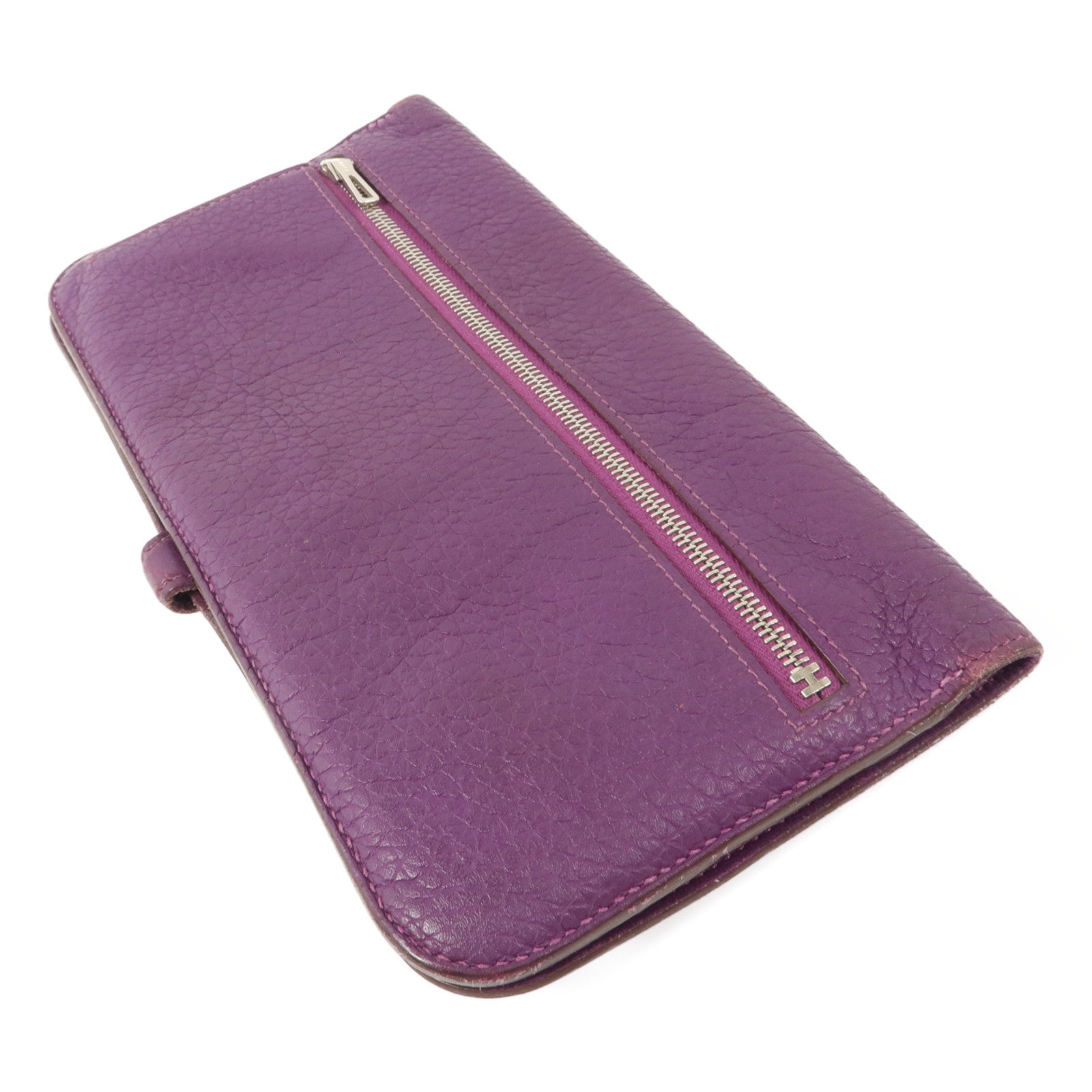 HERMES Togo皮革Dogon GM長錢包Ultraviolet