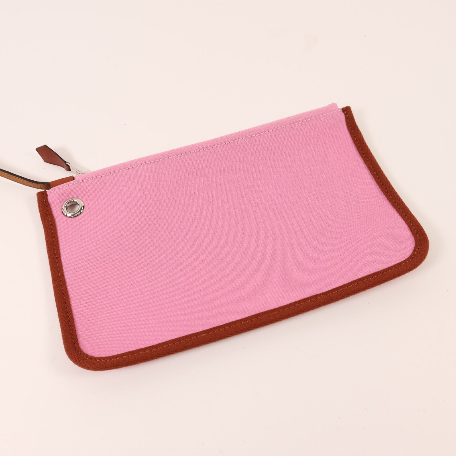 HERMES 【激減優惠】帆布Herbag PM銀扣手挽肩背兩用袋Rose Azalee