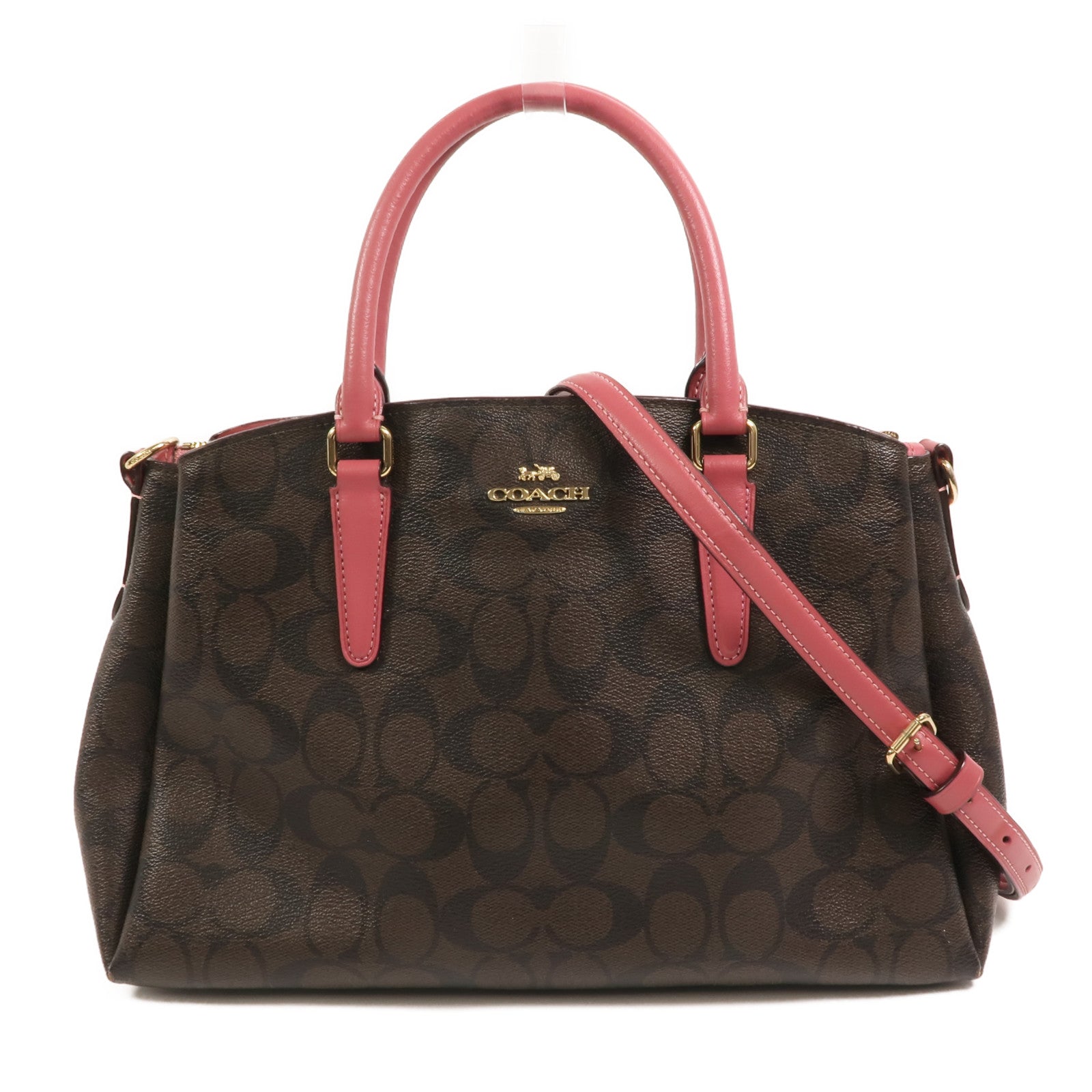 COACH 牛皮皮革2 Way Shoulder Bag手挽肩背兩用袋