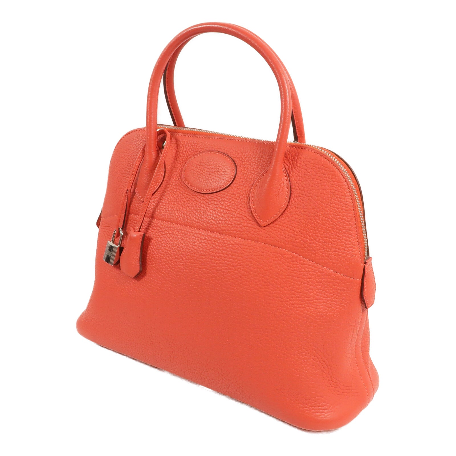 HERMES Togo皮革Bolide 31手挽肩背兩用袋Rouge Pivoine