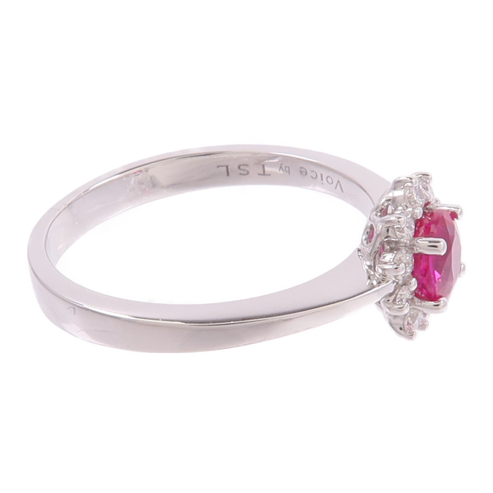 JEWELRY 18K白金Ruby Diamond Ring紅寶石/鑽石戒指