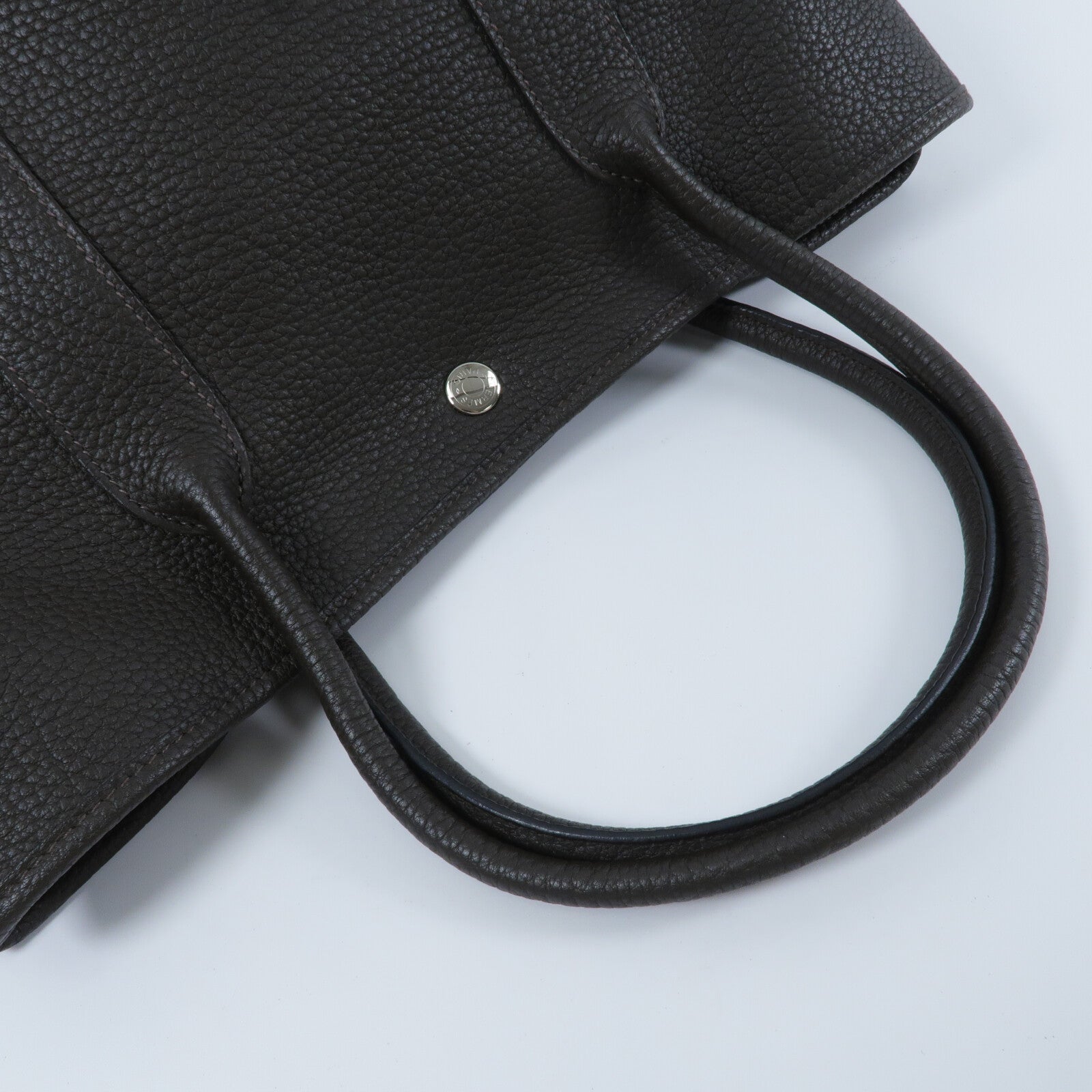 HERMES Negonda皮革Garden Party PM手挽袋Chocolat