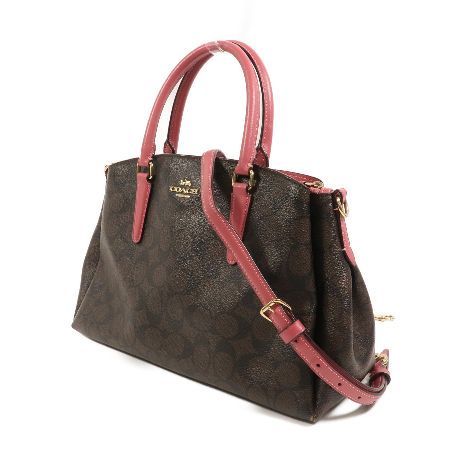 COACH 牛皮皮革2 Way Shoulder Bag手挽肩背兩用袋