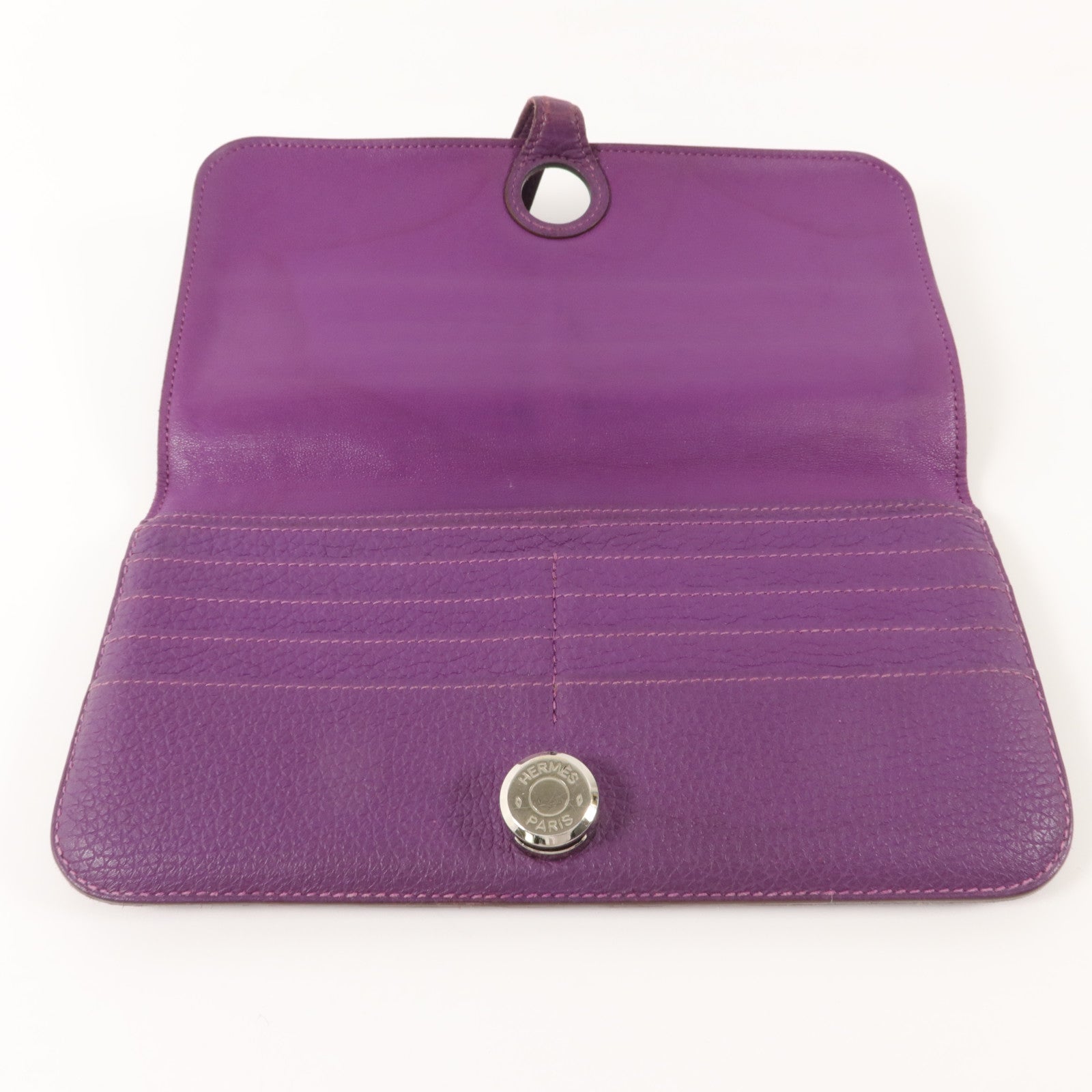 HERMES Togo皮革Dogon GM長錢包Ultraviolet