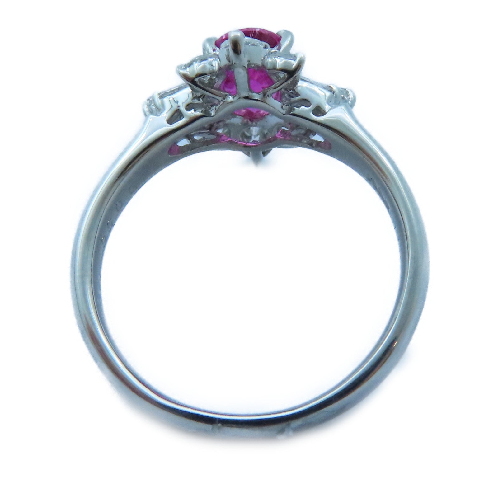 JEWELRY 【激減優惠】PT900白金Tourmaline/Diamond Ring 1.18ct電氣石/0.56ct鑽石戒指US#8