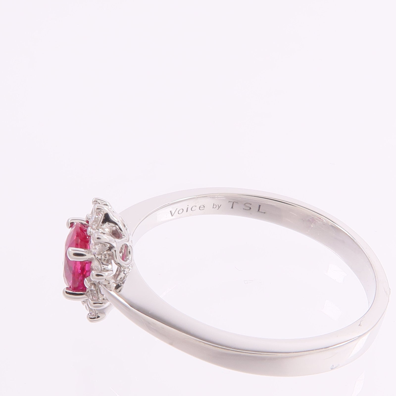 JEWELRY 18K白金Ruby Diamond Ring紅寶石/鑽石戒指