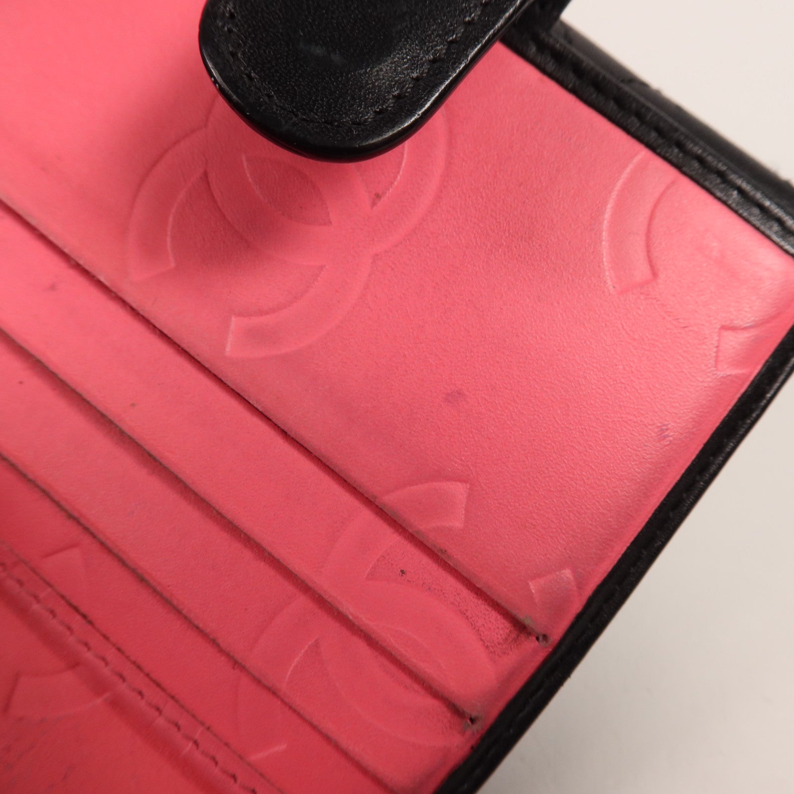 CHANEL 牛皮皮革Cambon Wallet銀扣錢包