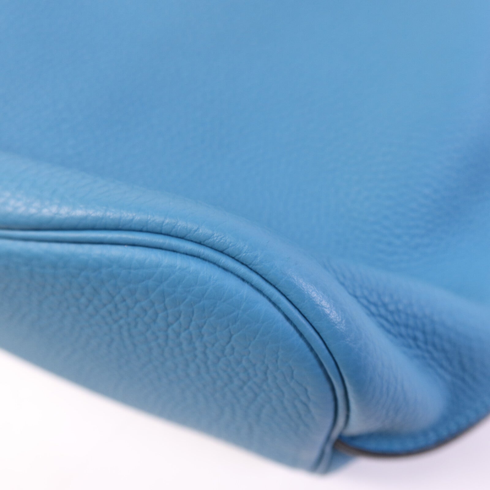 HERMES Clemence皮革So Kelly 26銀扣肩背袋Turquoise