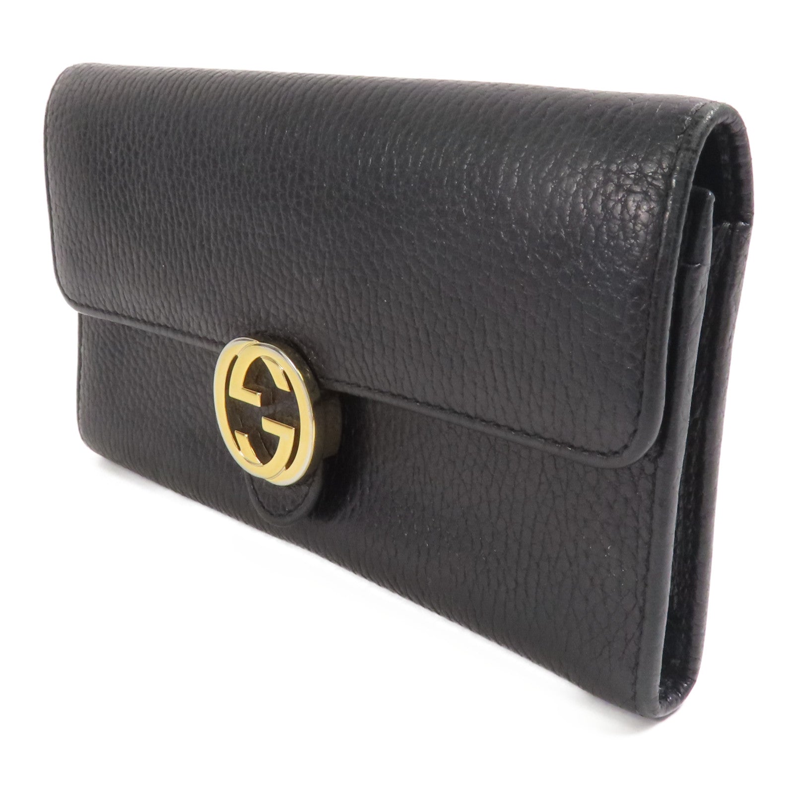 GUCCI 牛皮皮革Long Wallet金扣長錢包