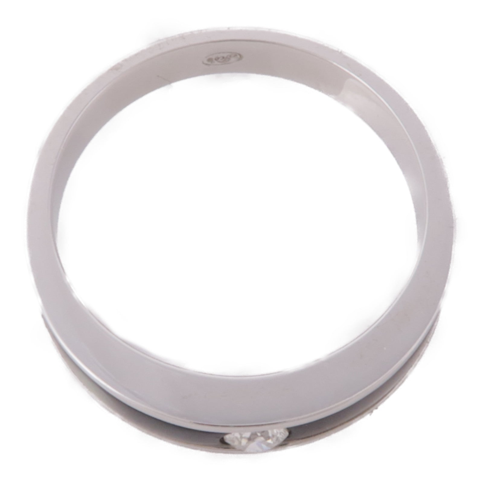 JEWELRY 【激減優惠】18K白金/珍珠母貝Diamond Ring鑽石戒指US#7.75