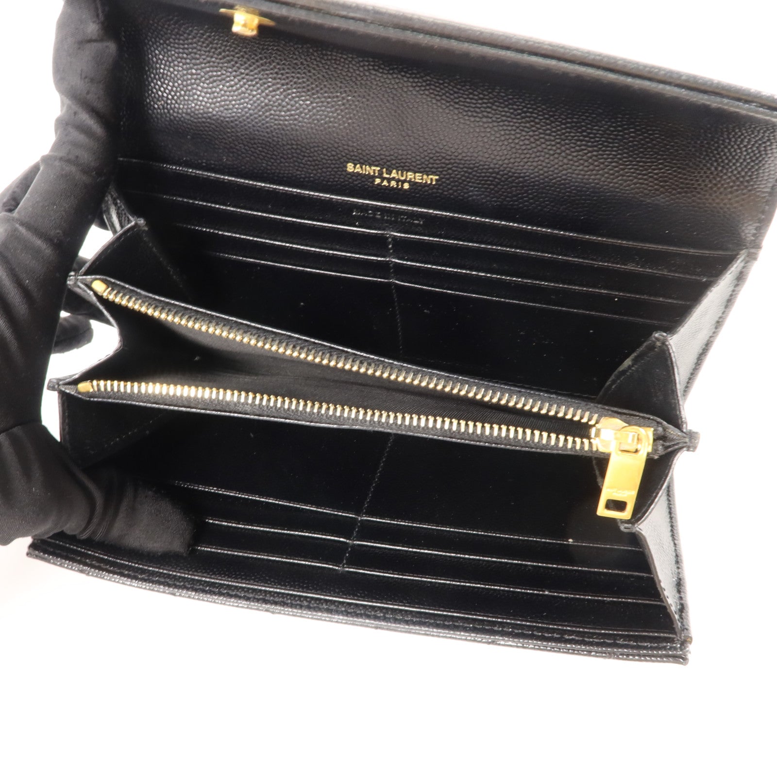 SAINT LAURENT 牛皮皮革Long Wallet長錢包