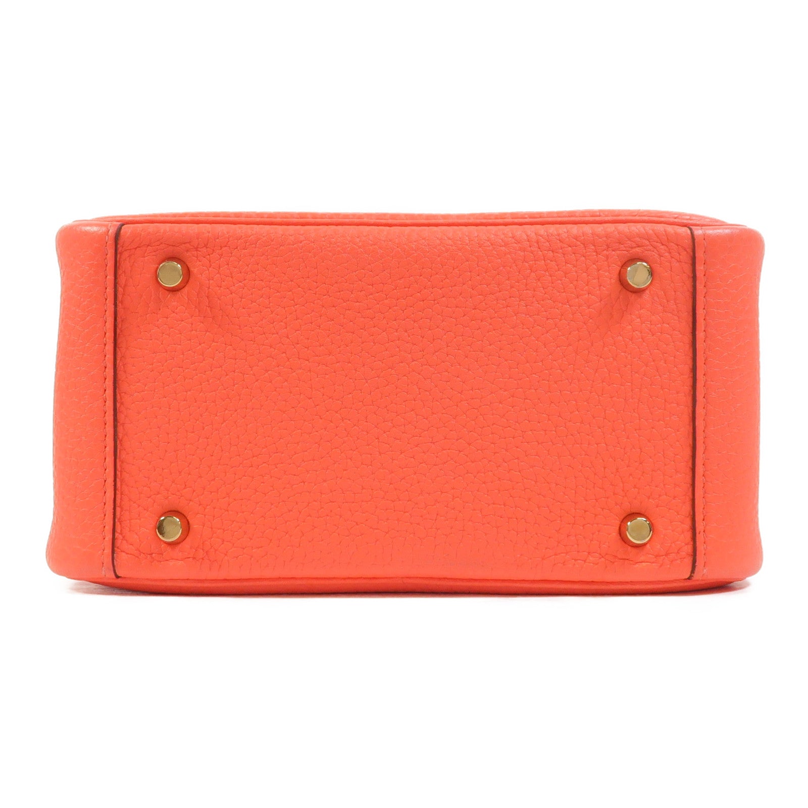 HERMES Clemence皮革Mini Lindy金扣手挽肩背兩用袋Rose Texas
