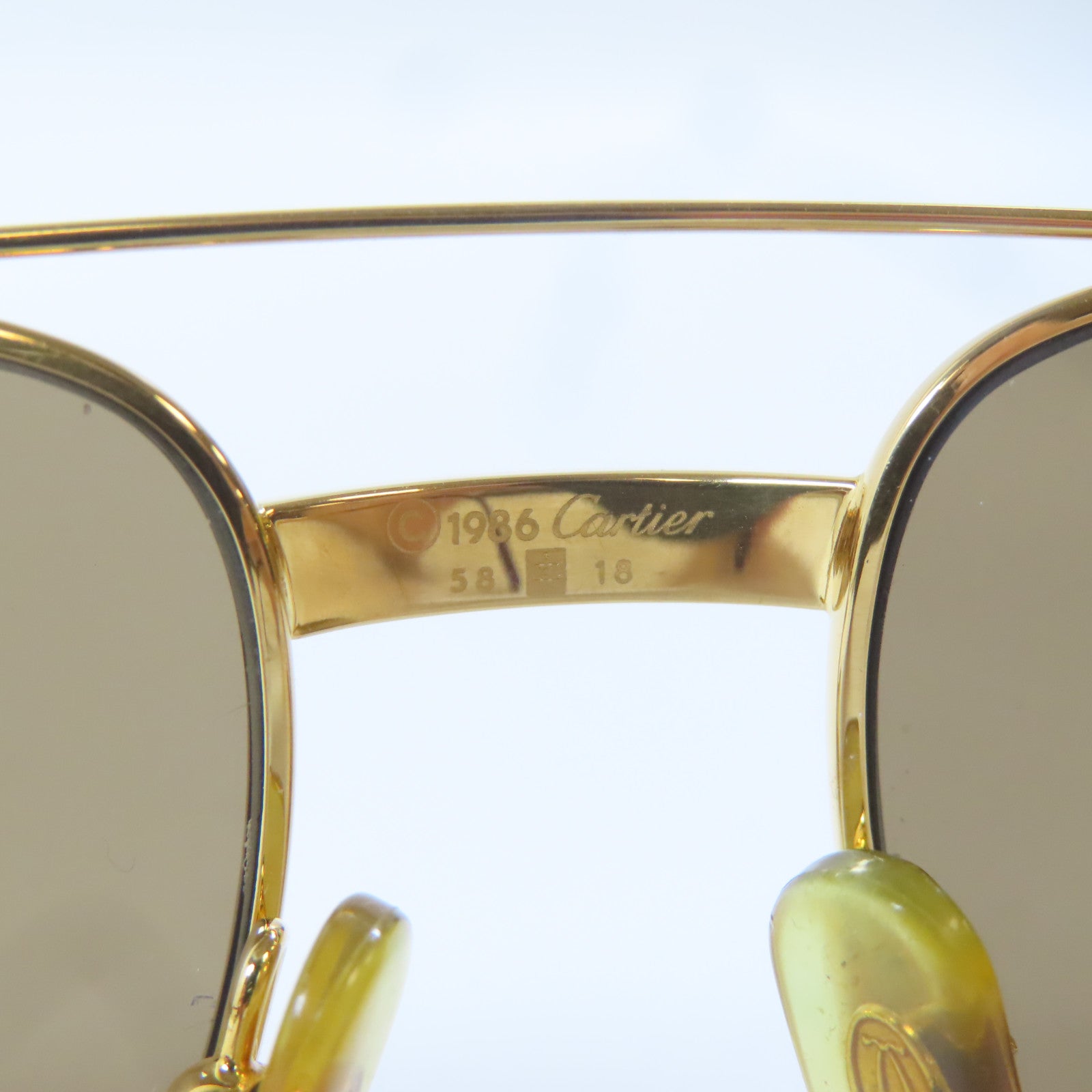 CARTIER 金屬Sunglasses太陽眼鏡金色