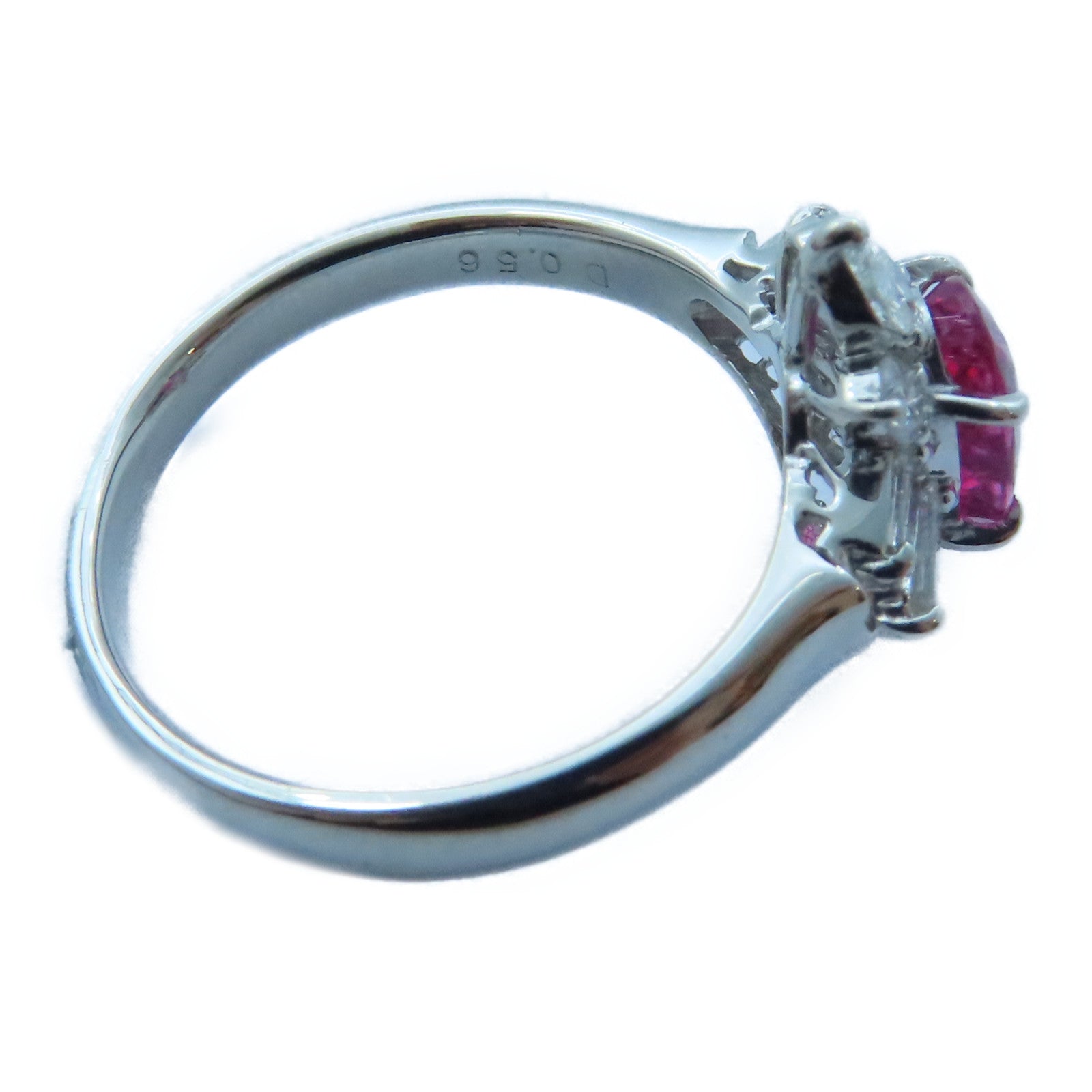 JEWELRY 【激減優惠】PT900白金Tourmaline/Diamond Ring 1.18ct電氣石/0.56ct鑽石戒指US#8