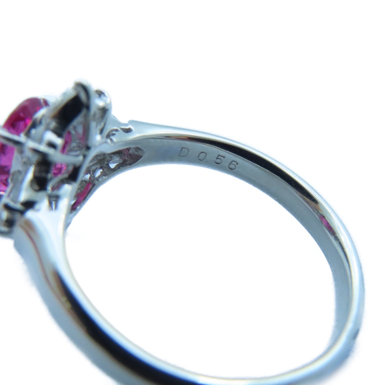 JEWELRY 【激減優惠】PT900白金Tourmaline/Diamond Ring 1.18ct電氣石/0.56ct鑽石戒指US#8