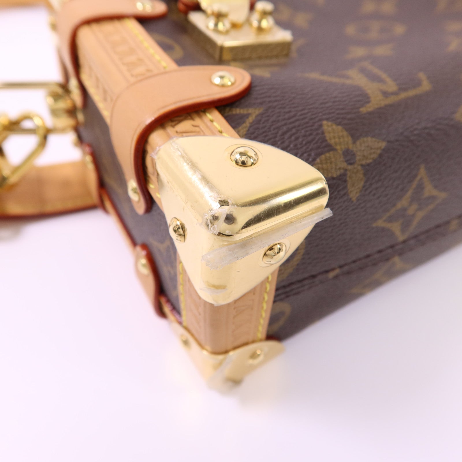 LOUIS VUITTON Monogram Side Trunk PM金扣手挽肩背兩用袋