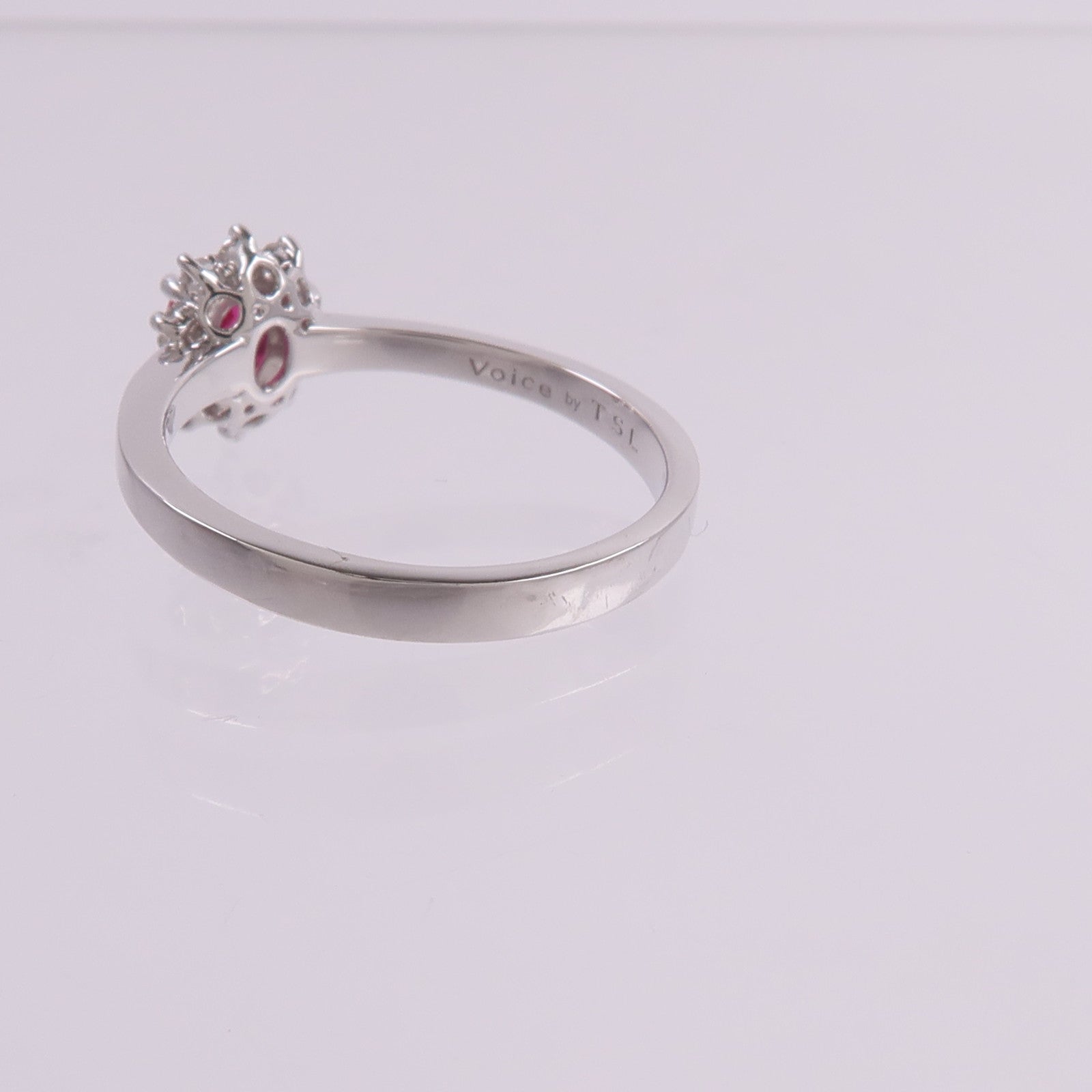 JEWELRY 18K白金Ruby Diamond Ring紅寶石/鑽石戒指