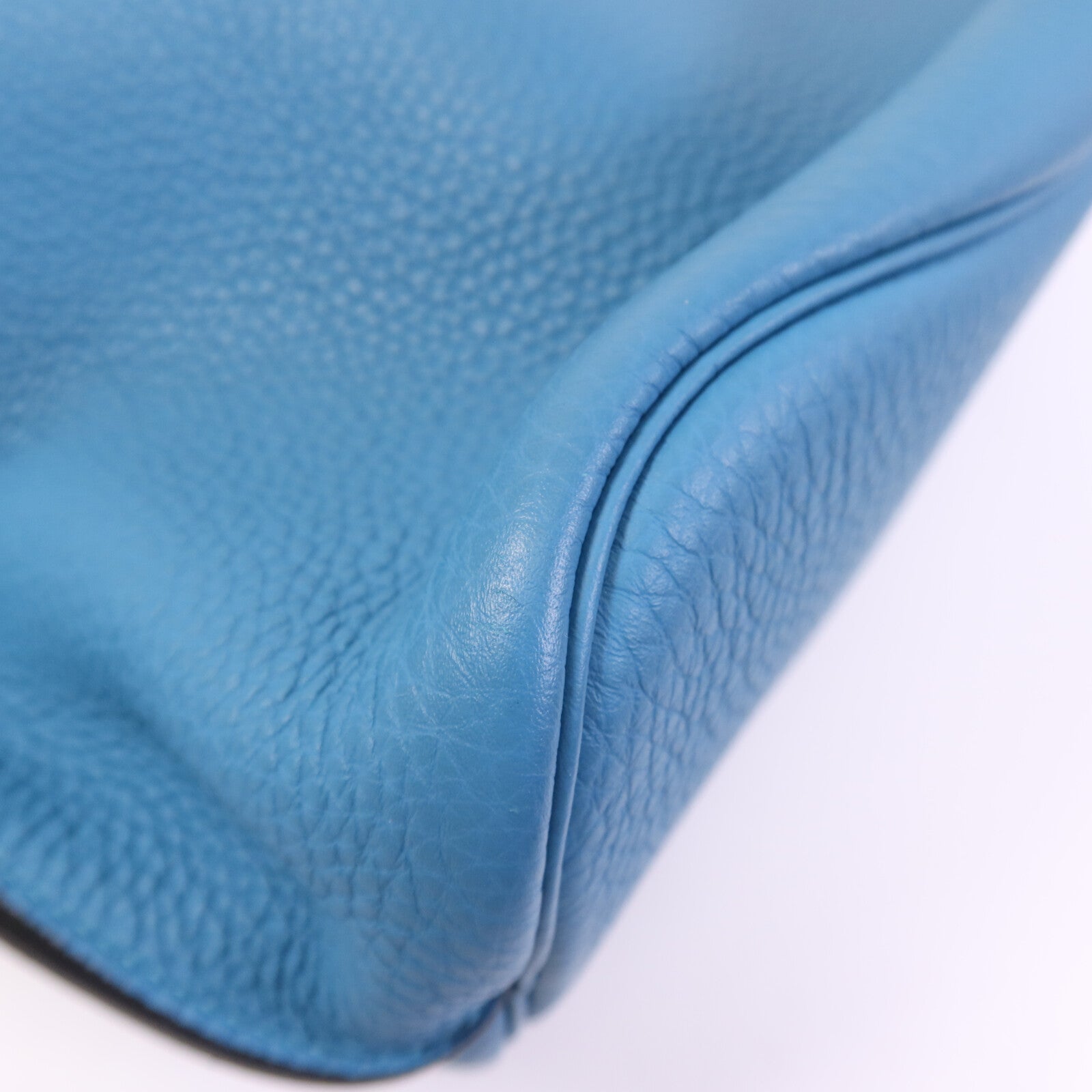HERMES Clemence皮革So Kelly 26銀扣肩背袋Turquoise
