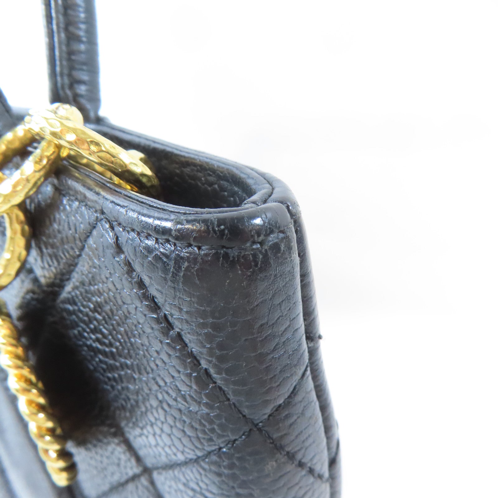 CHANEL (PRICE DOWN) Quilted CC Medallion Tote Bag Shoulder Bag Calfskin Leather Black