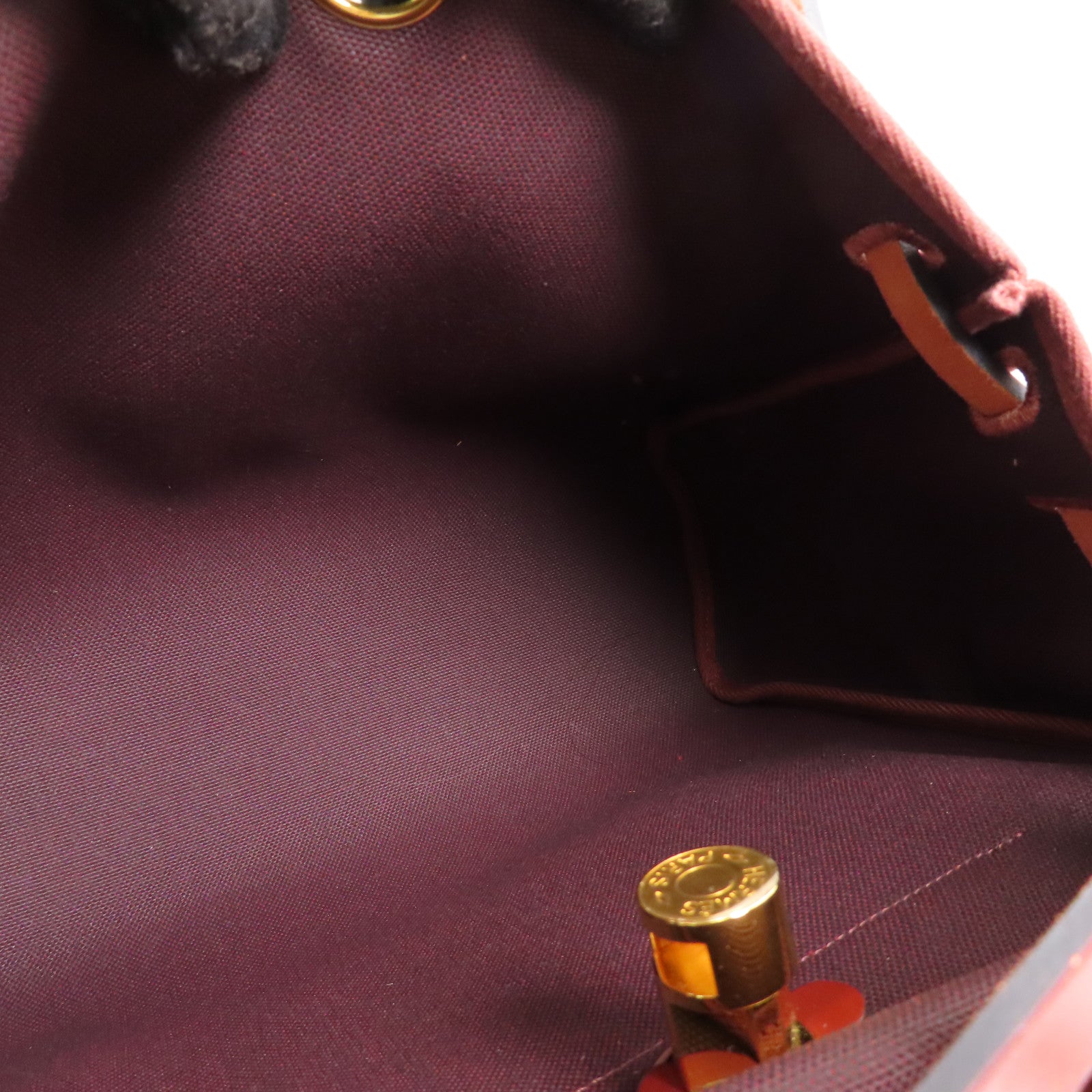 HERMES 帆布Herbag PM手挽肩背兩用袋Rouge Sellier