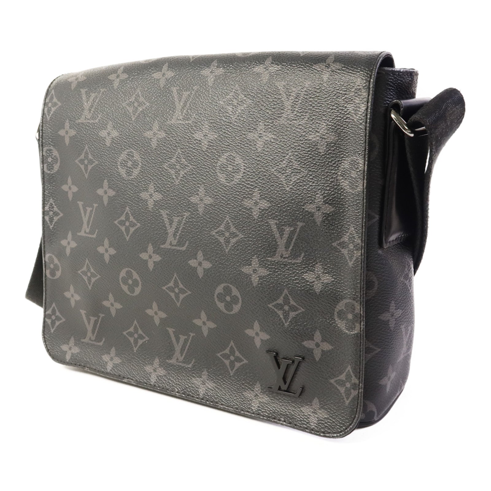 LOUIS VUITTON Monogram Eclipse District PM銀扣肩背袋