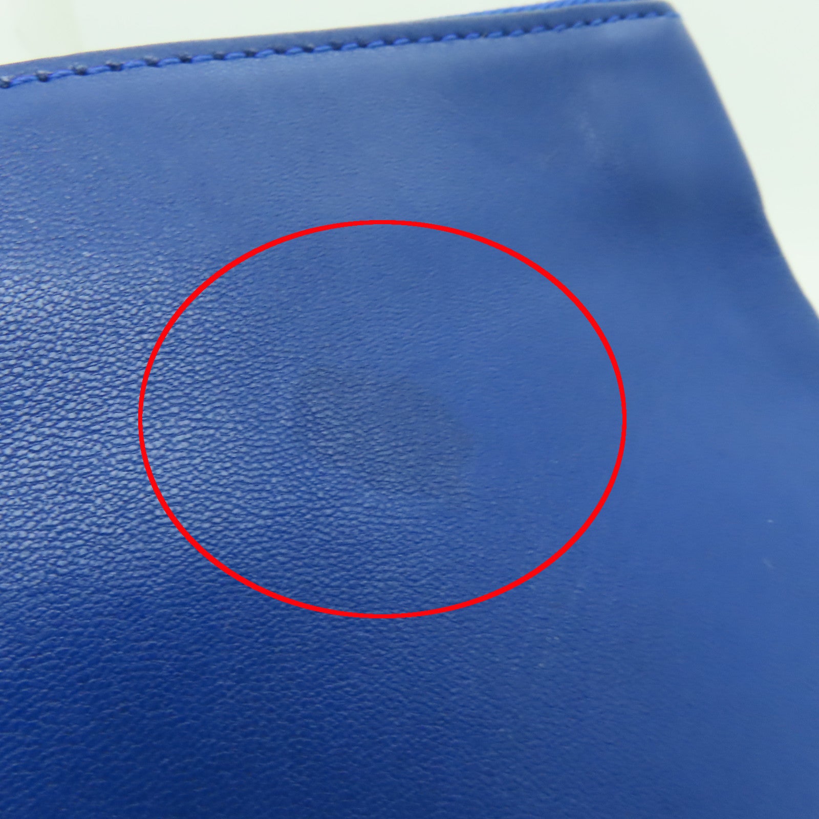 CELINE 【激減優惠】牛皮皮革Trio金扣肩背袋藍色