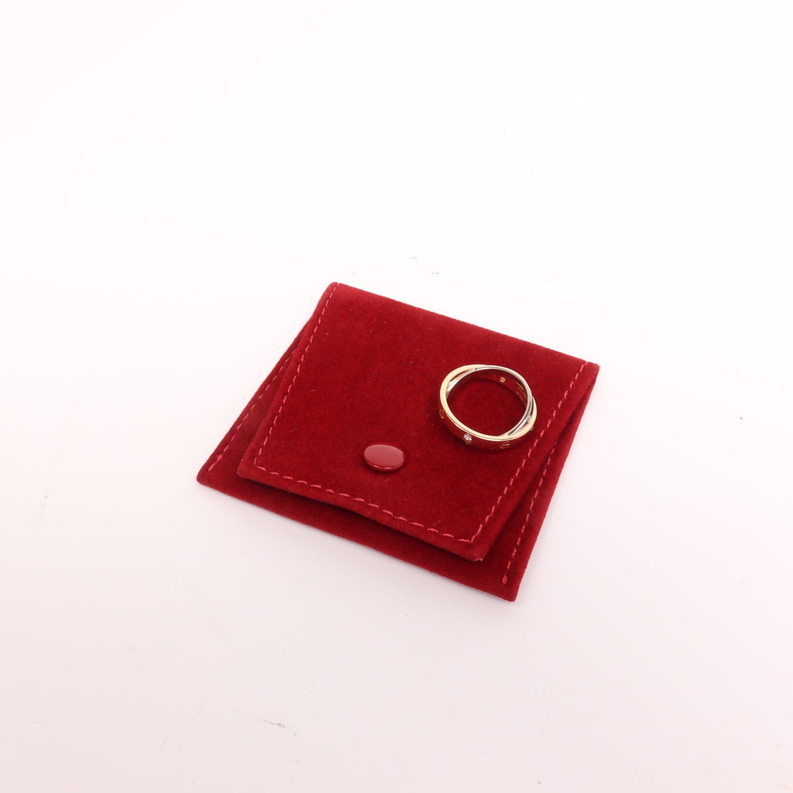 CARTIER 18K白金/玫瑰金Diamond Love Ring鑽石戒指Cartier#53/US#7