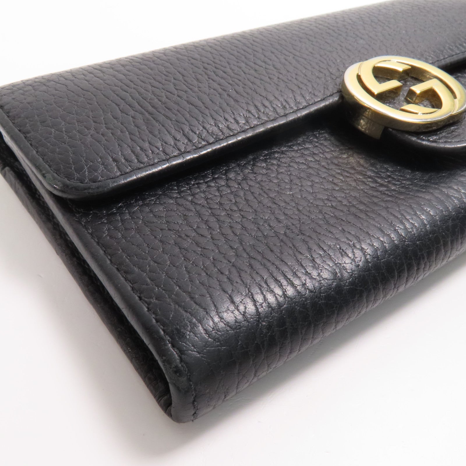 GUCCI 牛皮皮革Long Wallet金扣長錢包