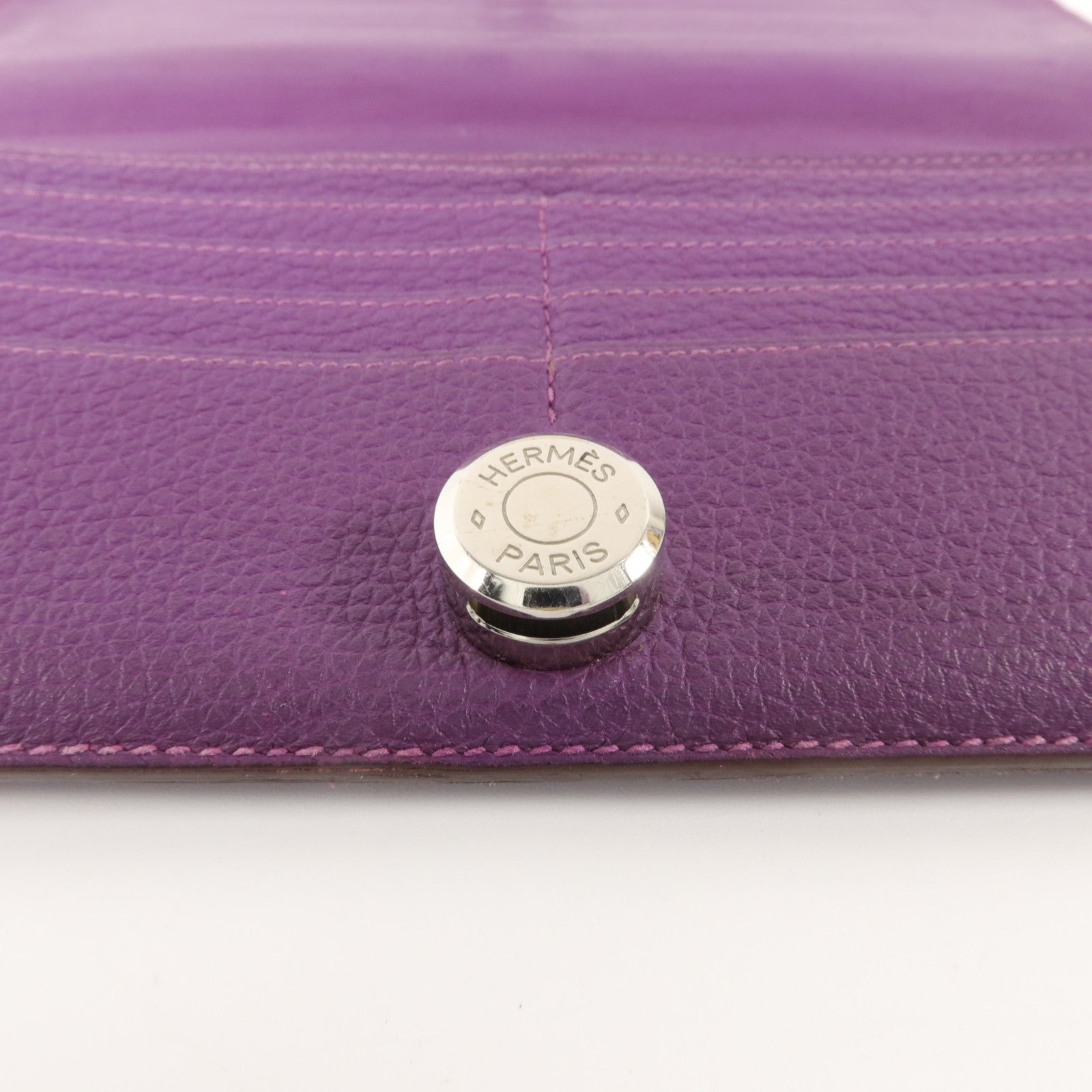 HERMES Togo皮革Dogon GM長錢包Ultraviolet