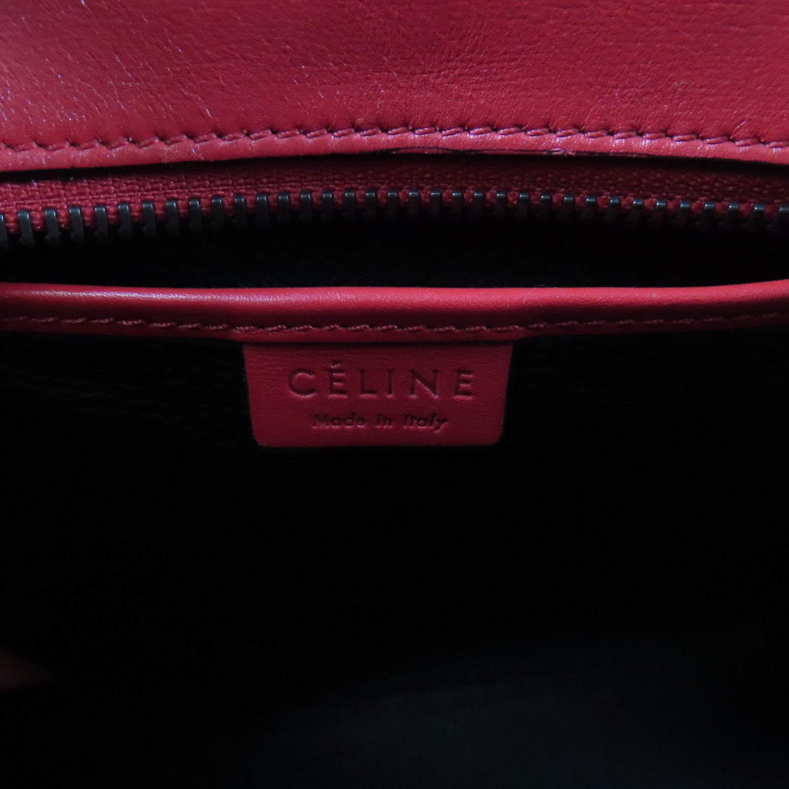 CELINE 牛皮皮革Nano Luggage銀扣手挽肩背兩用袋
