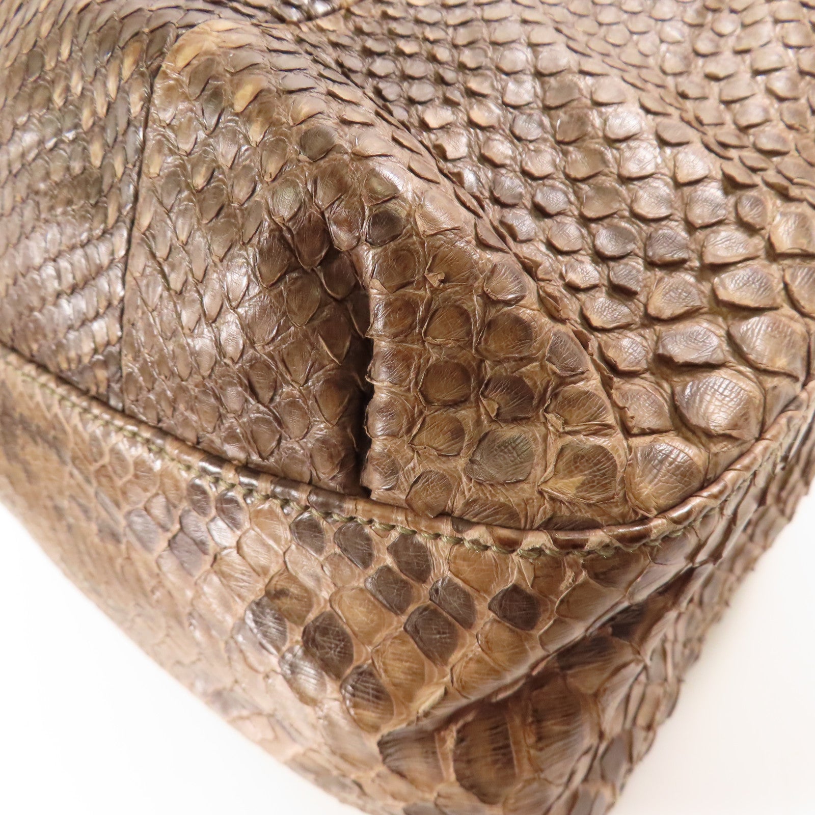 GUCCI 蛇皮皮革銀扣手挽肩背兩用袋