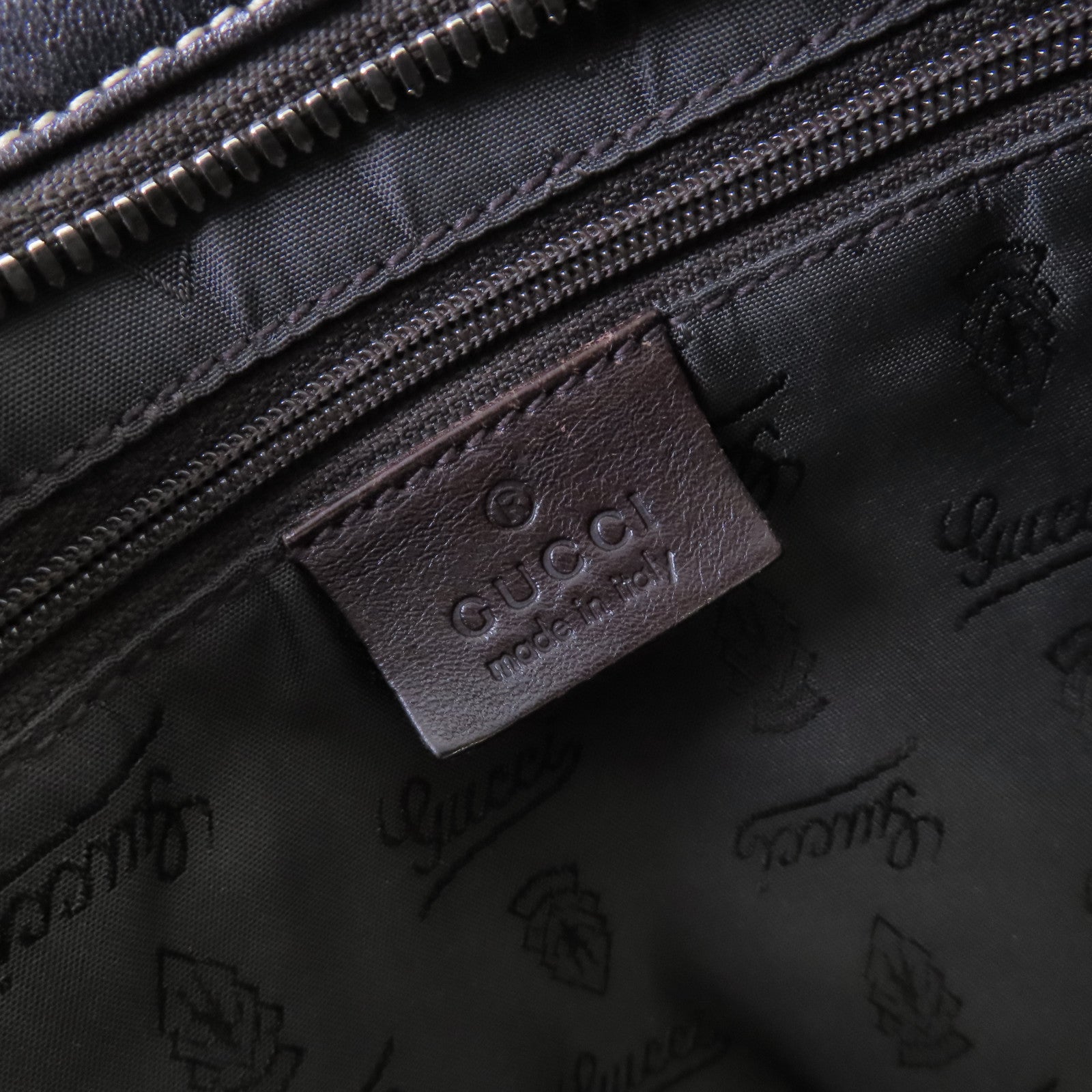 GUCCI 【激減優惠】塗層帆布Duchessa Shoulder Bag金扣肩背袋啡色