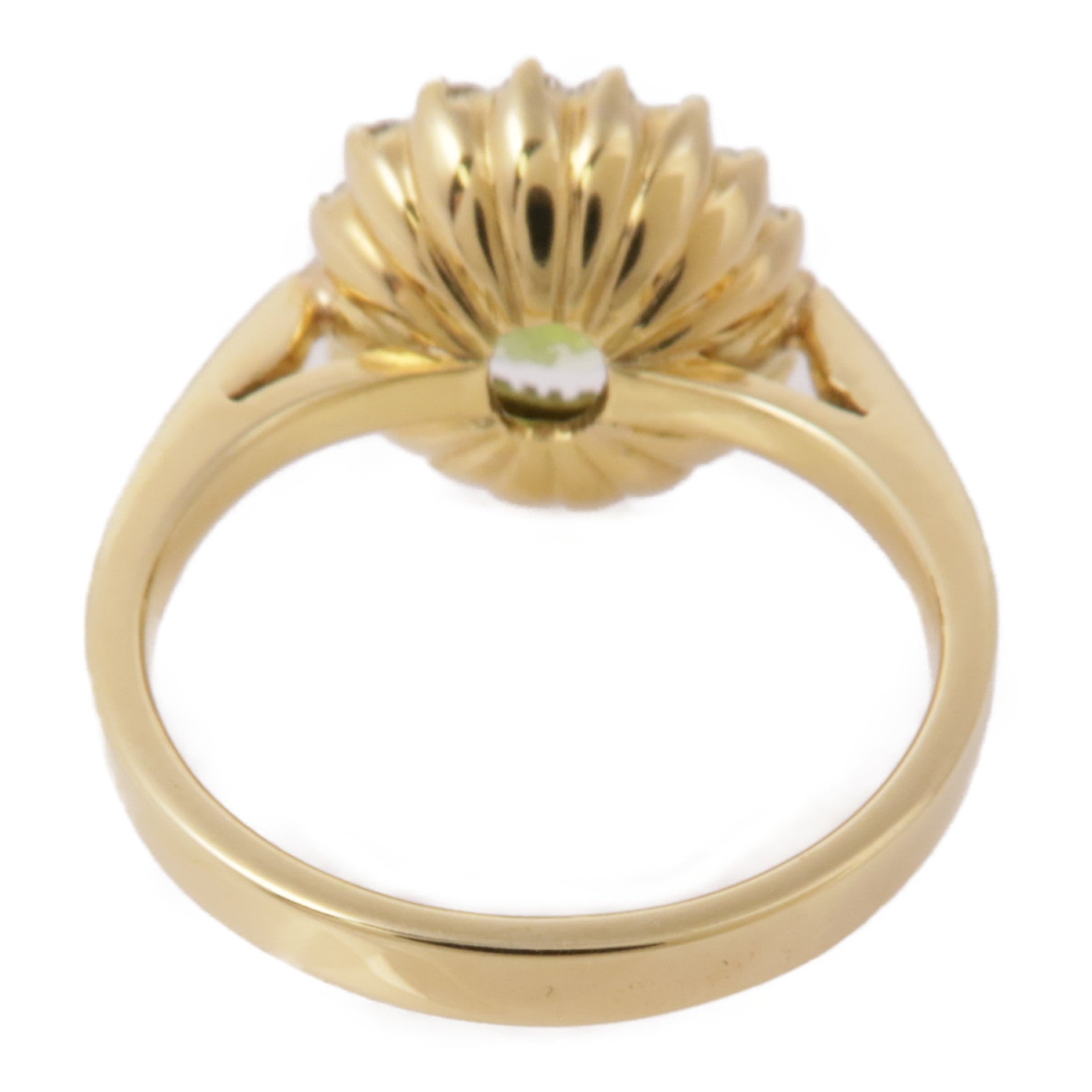 JEWELRY 18K黃金Peridot/Diamond Ring橄欖石/鑽石戒指US#4.75