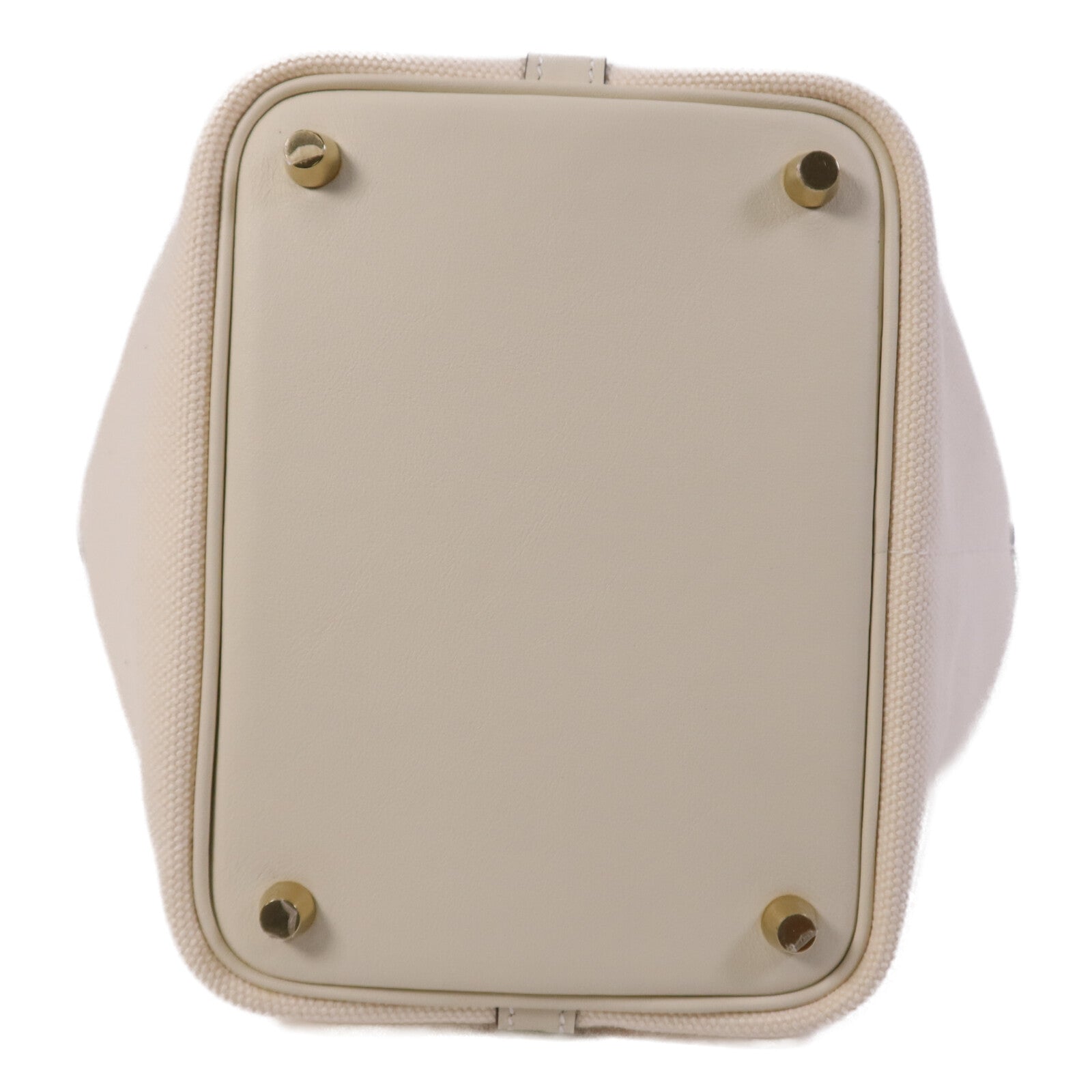 HERMES Swift皮革/帆布Picotin PM金扣手挽袋