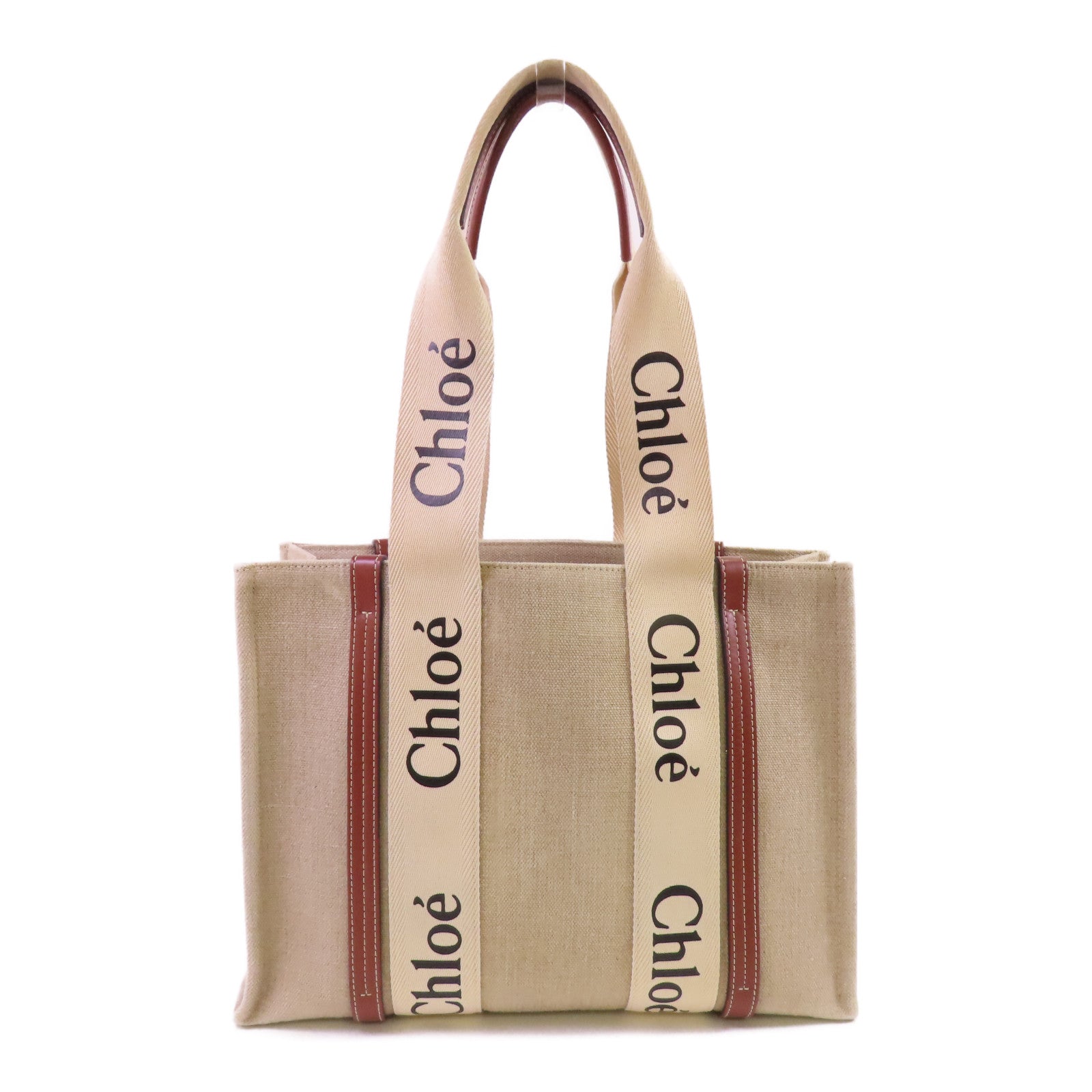 Chloe 帆布Woody Tote Bag肩背袋